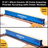 MusicNomad Fret Leveler - Leveling (L-Beam) 17.6" (45cm) for Acoustic and Electric Guitars