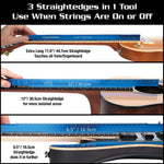 MusicNomad Tri-Beam 3 'n 1 Straightedge, plus SAE/Metric Ruler & Scale Length Ruler for Acoustic & Electric Guitars