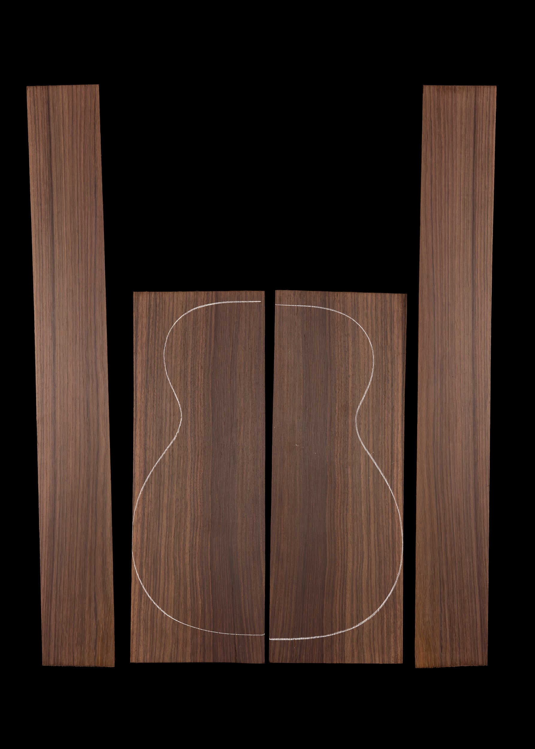Indian Rosewood Acoustic Guitar Back and Sides Set 122