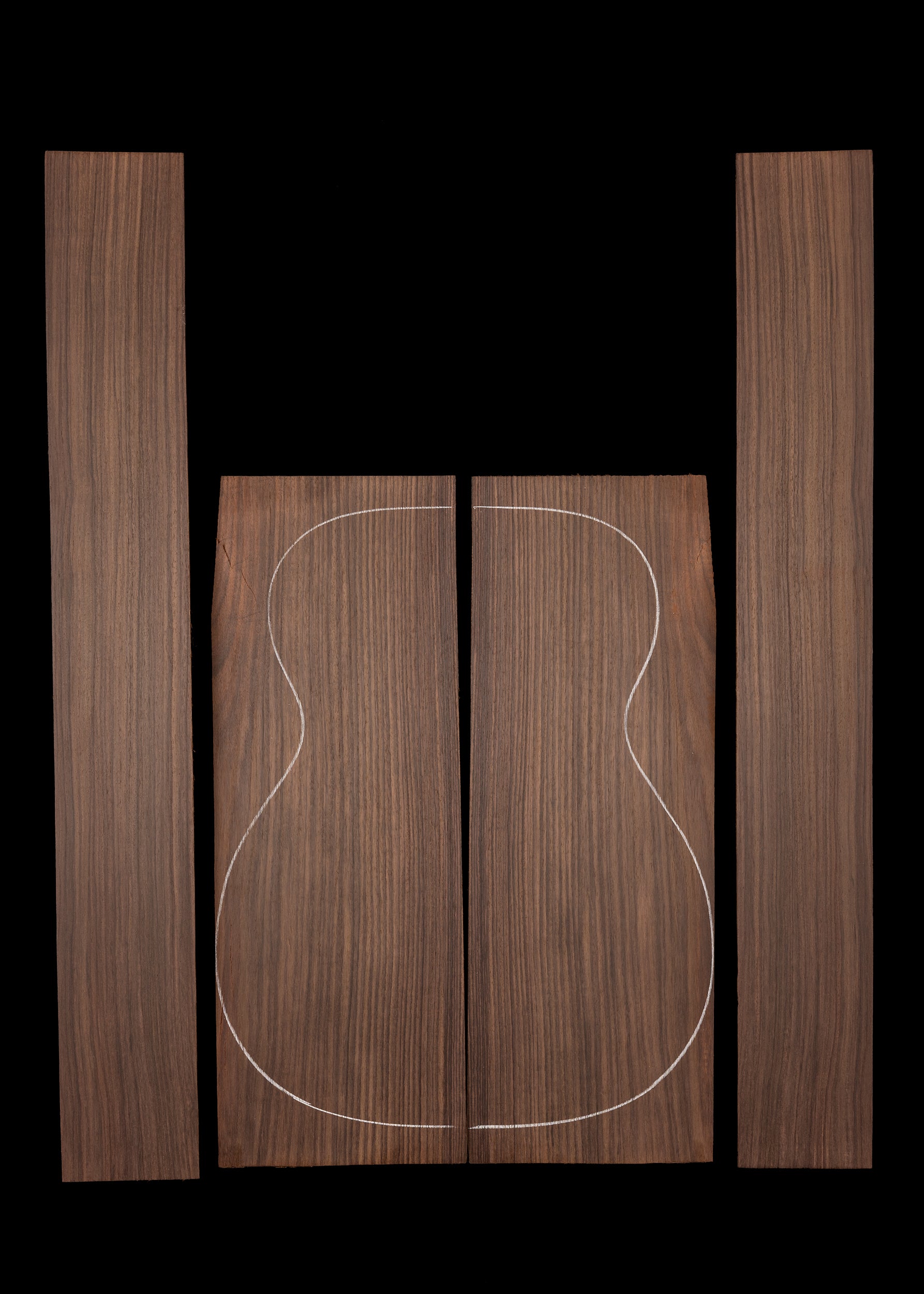 Indian Rosewood Acoustic Guitar Back and Sides Set 123