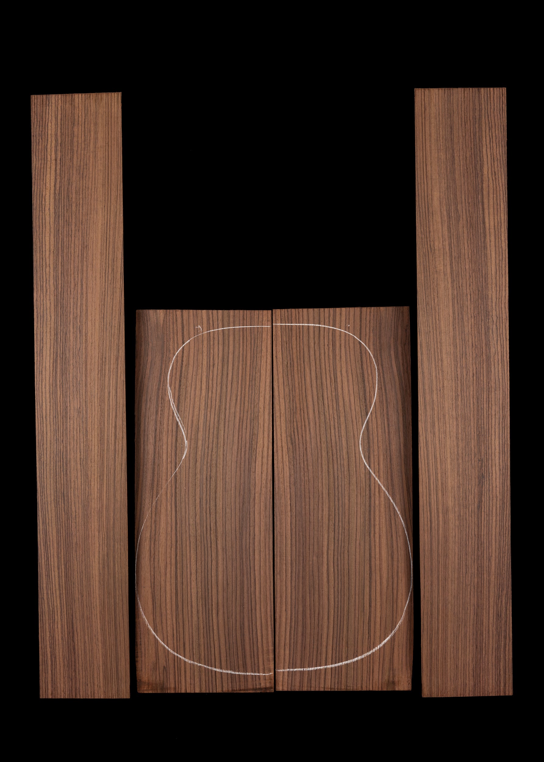 Indian Rosewood Acoustic Guitar Back and Sides Set 124