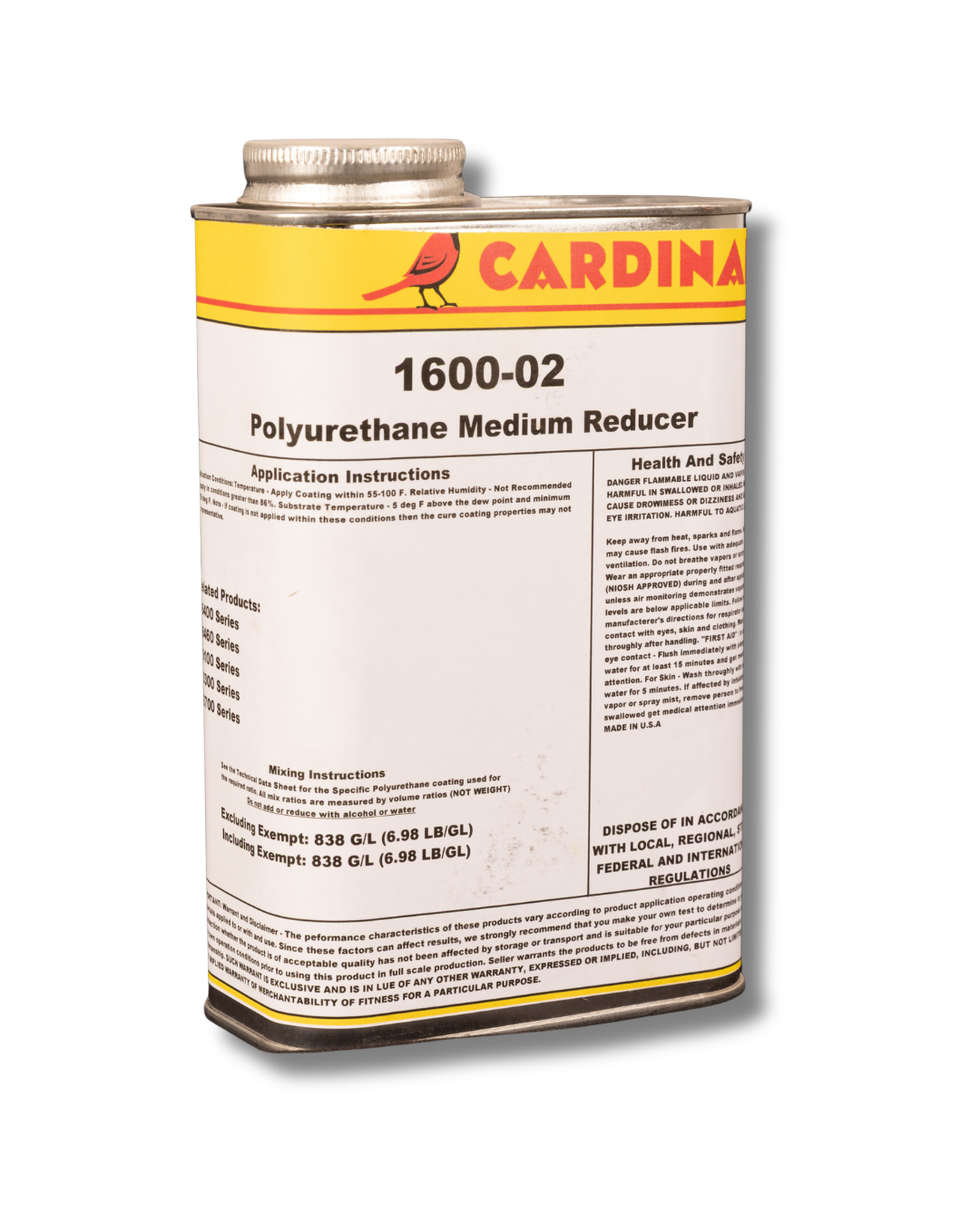 Cardinal Reducer/Thinner for Urethane Finishes