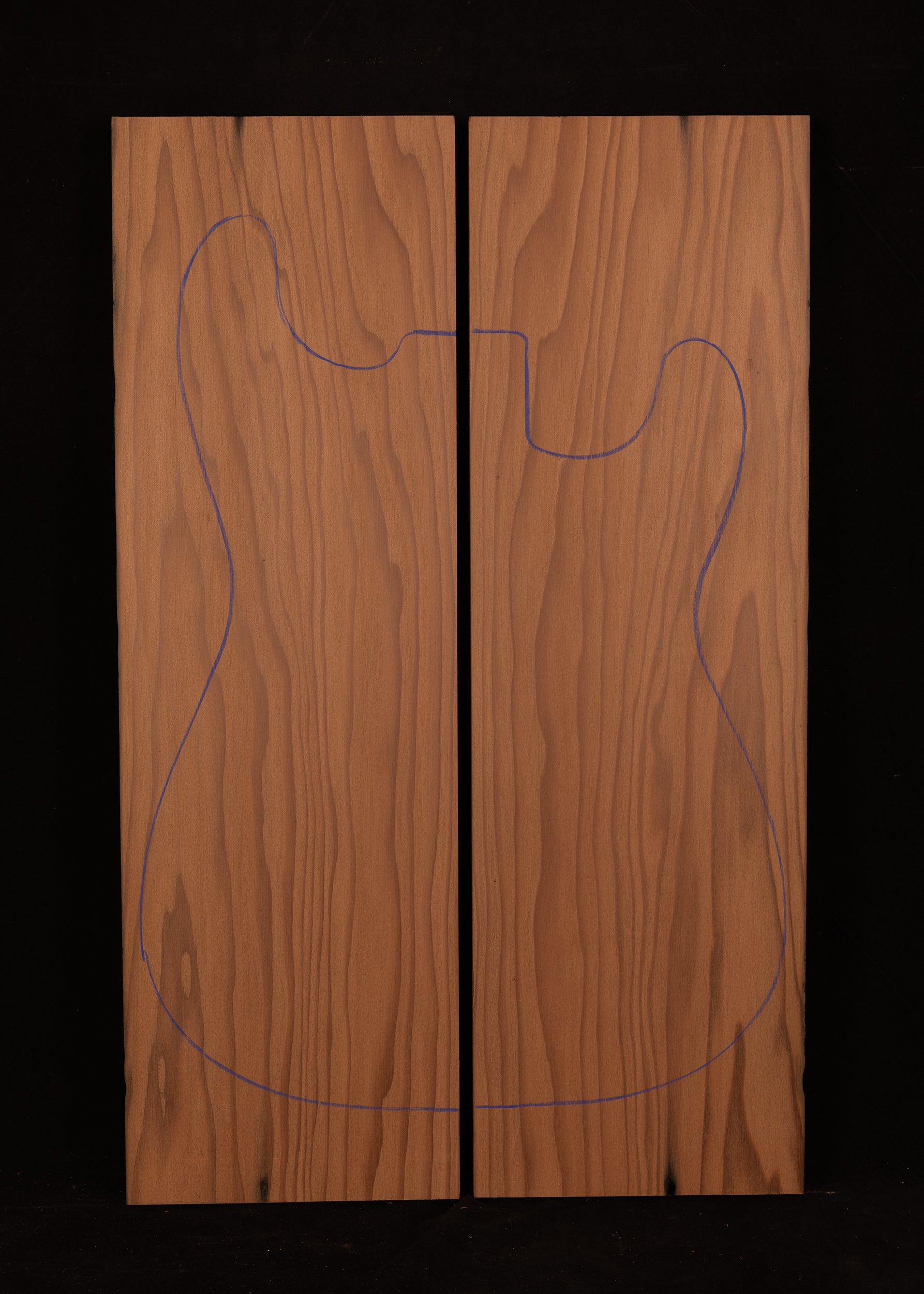 Salvaged Redwood Electric Guitar Carve Top 03