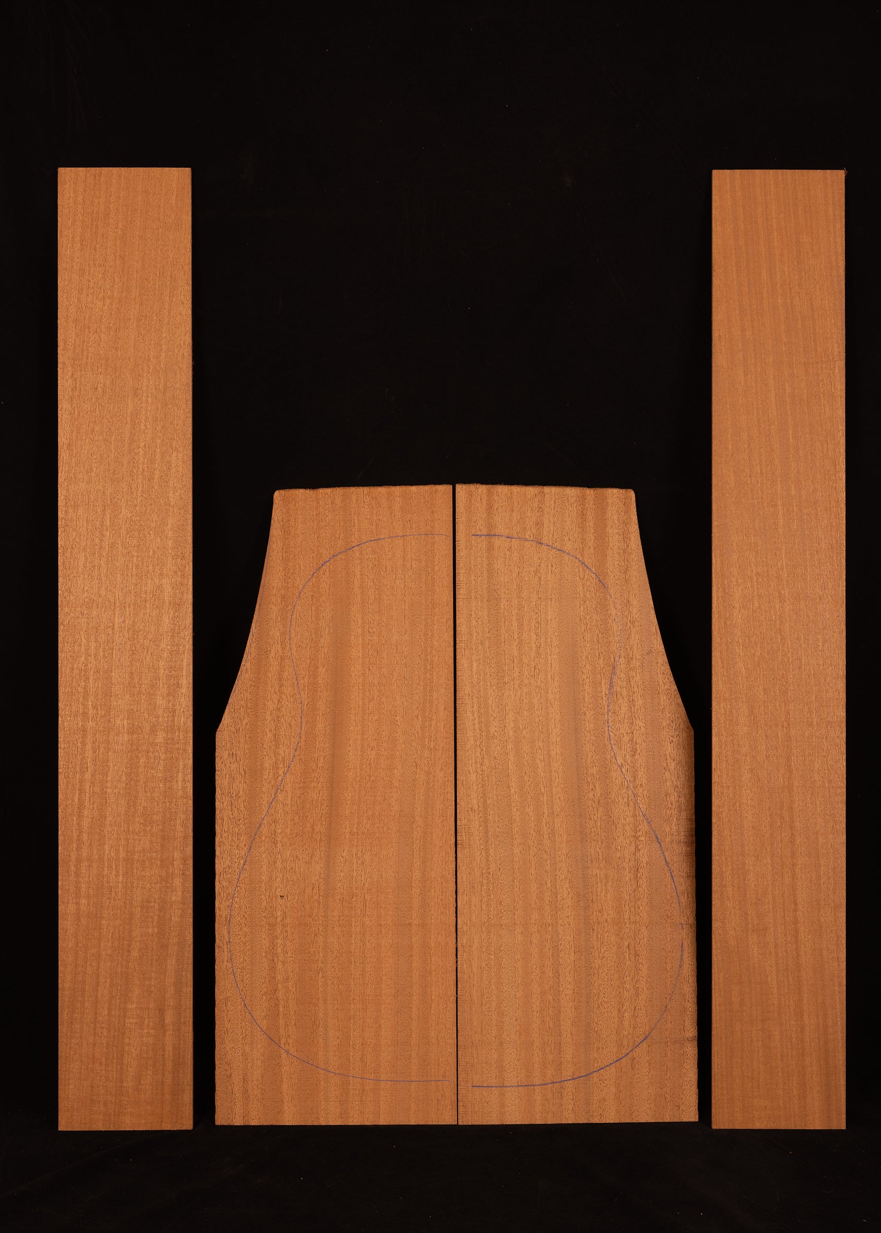 Sapele Acoustic Guitar Back and Sides Set 12