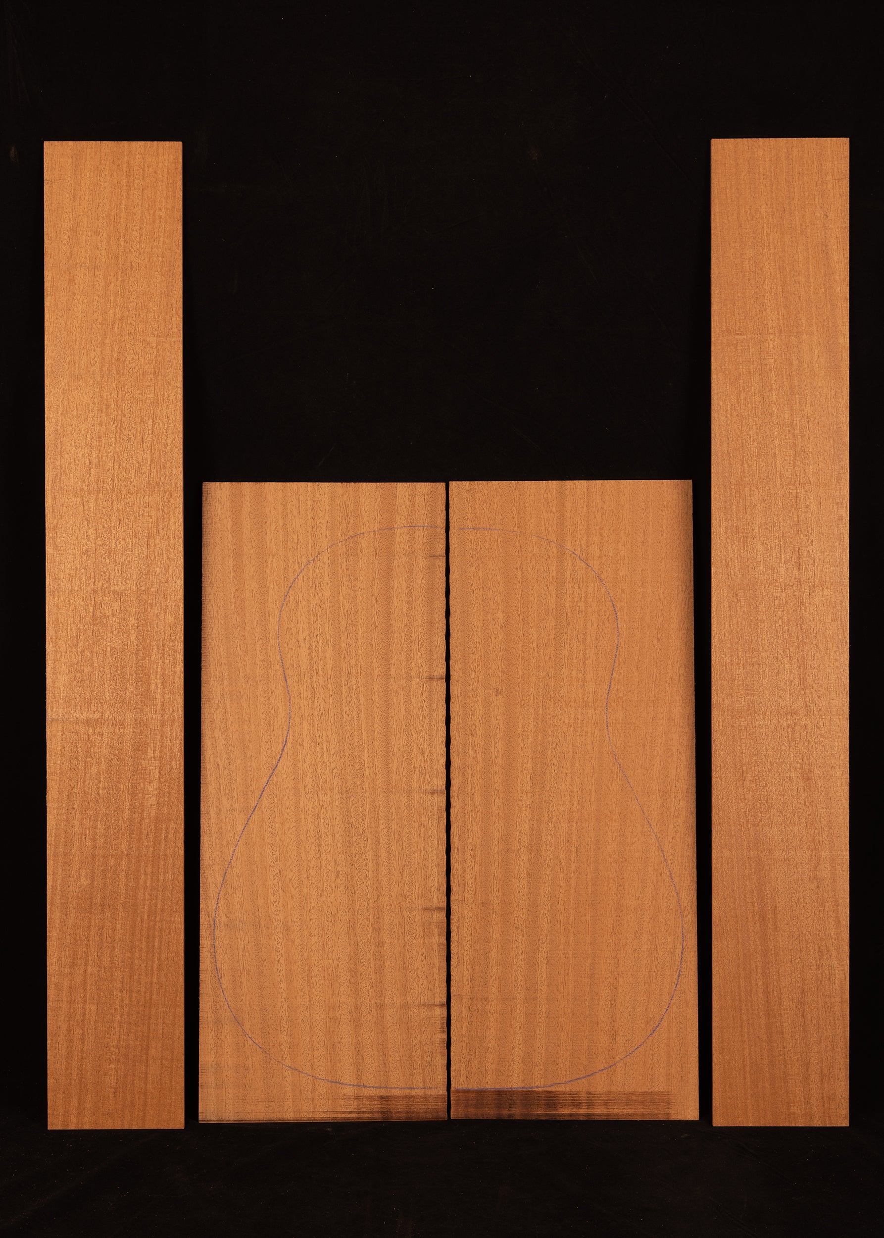 Sapele Acoustic Guitar Back and Sides Set 13