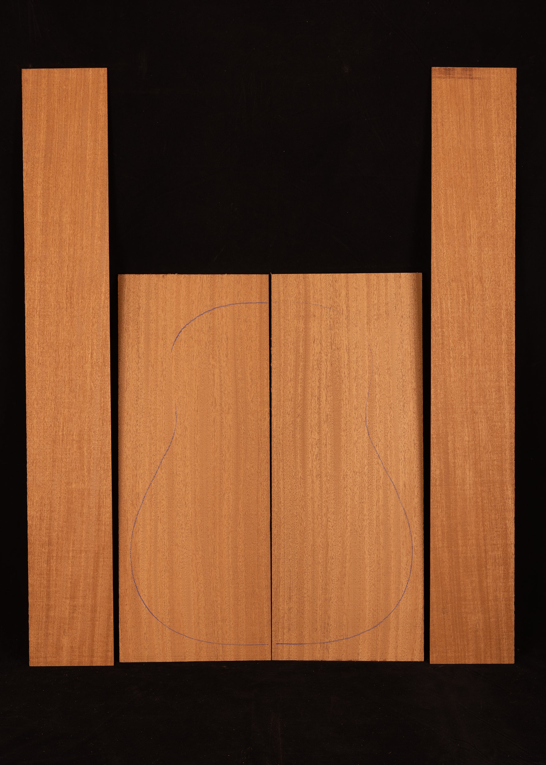 Sapele Acoustic Guitar Back and Sides Set 14