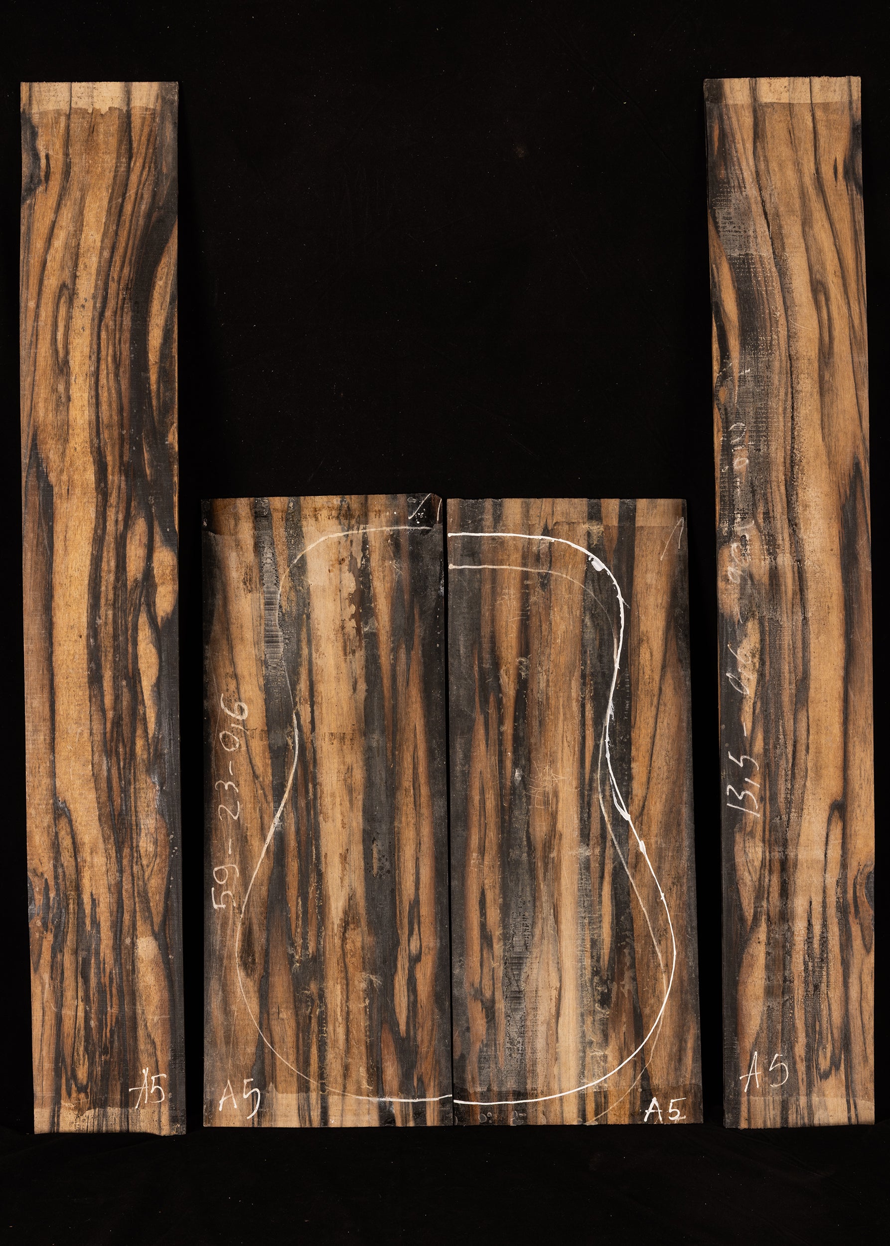 Pale Moon Ebony Acoustic Guitar Back & Sides Set 09