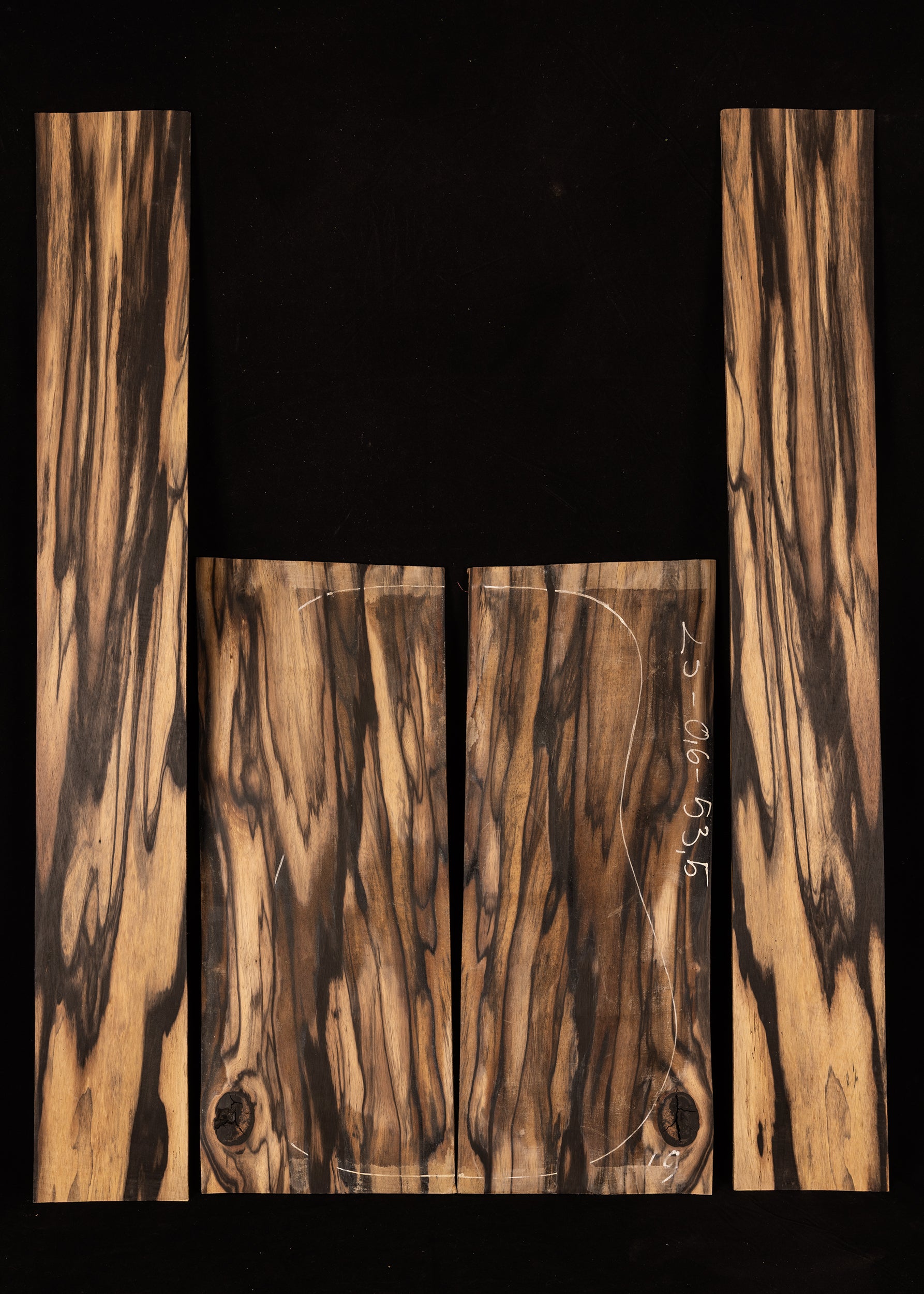 Pale Moon Ebony Acoustic Guitar Back & Sides Set 10
