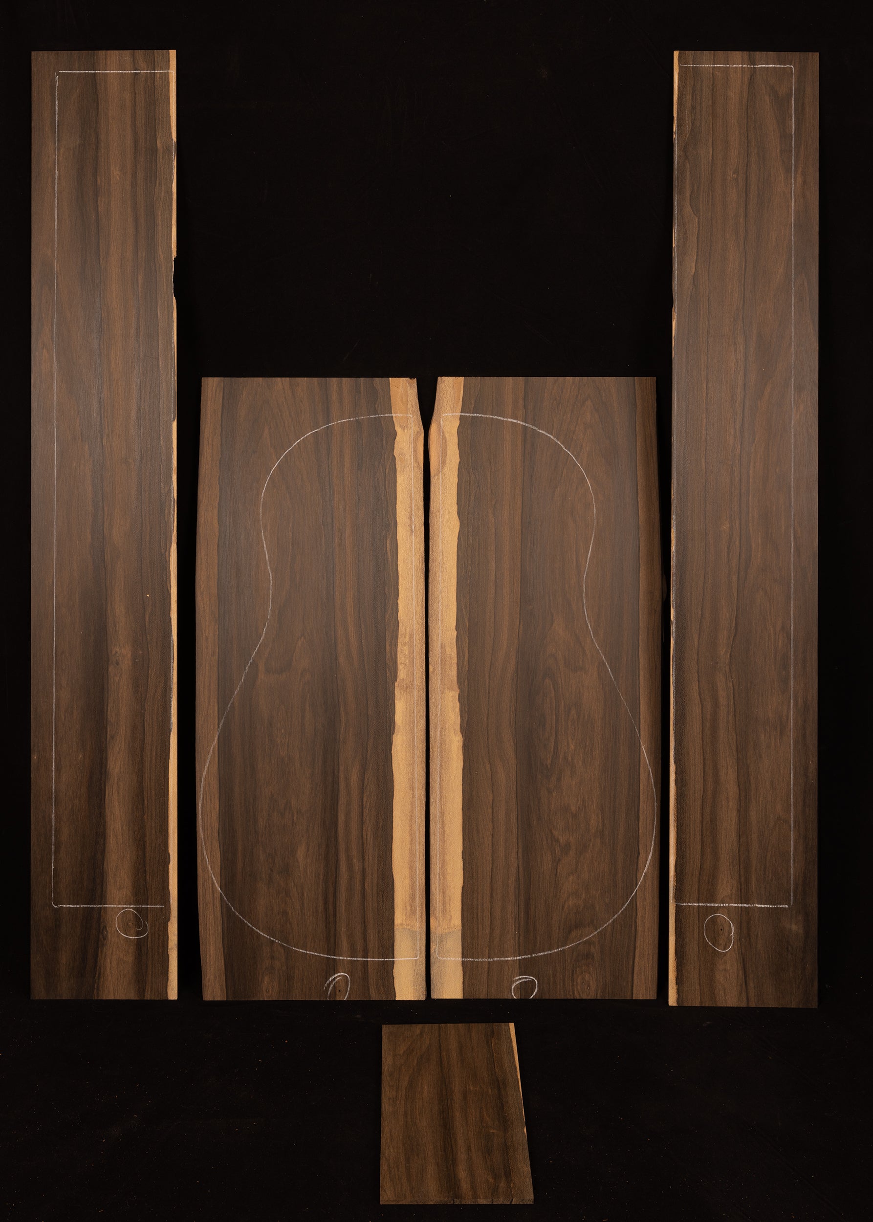 Ziricote Acoustic Guitar Back and Sides Set 13