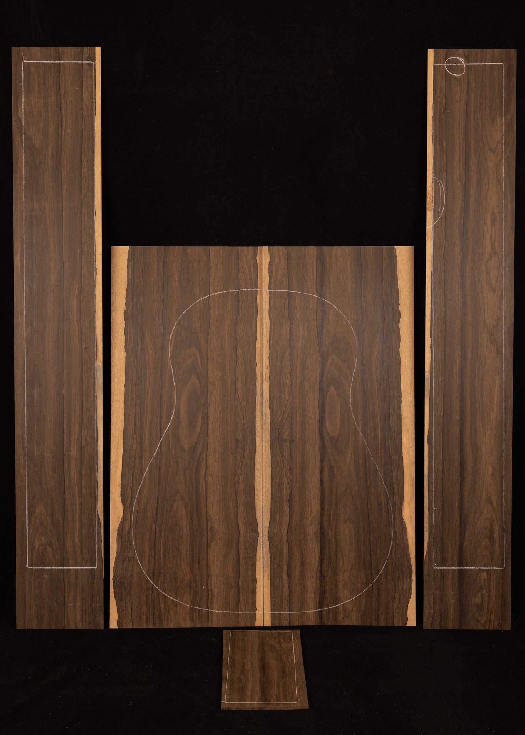 Ziricote Acoustic Guitar Back and Sides Set 14
