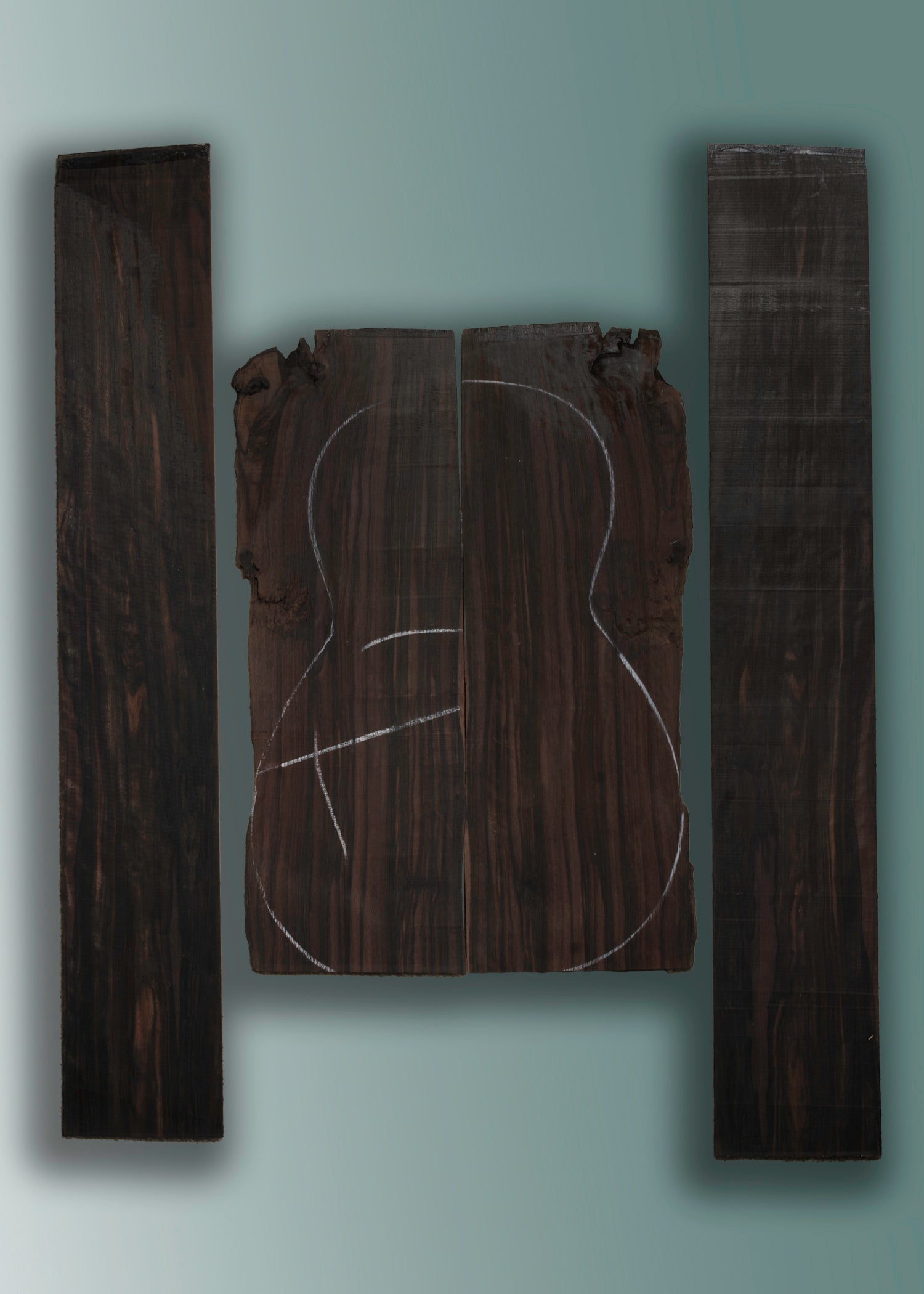 Ebony Acoustic Guitar Back and Sides Set 02
