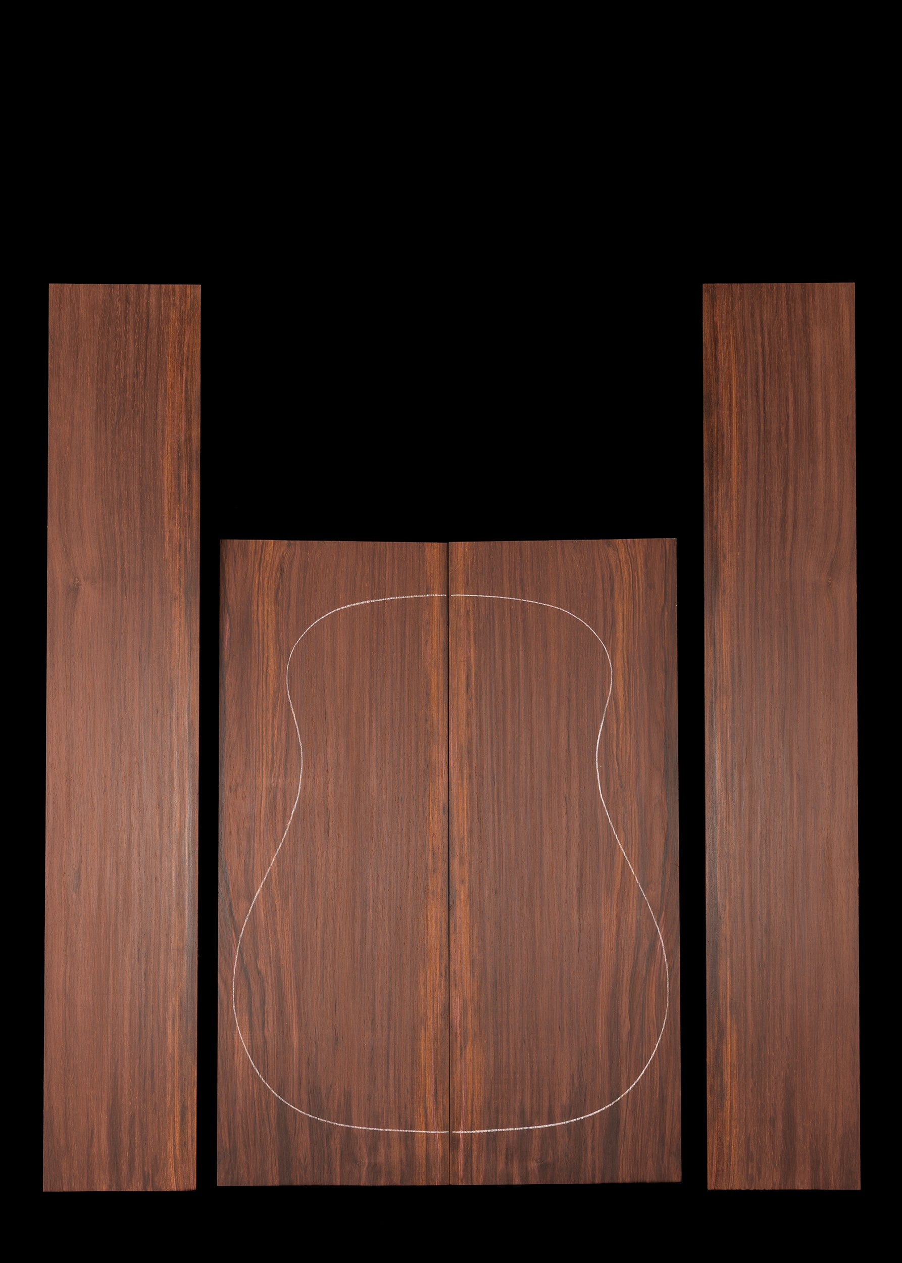 Cocobolo Acoustic Guitar Back and Sides Set 28