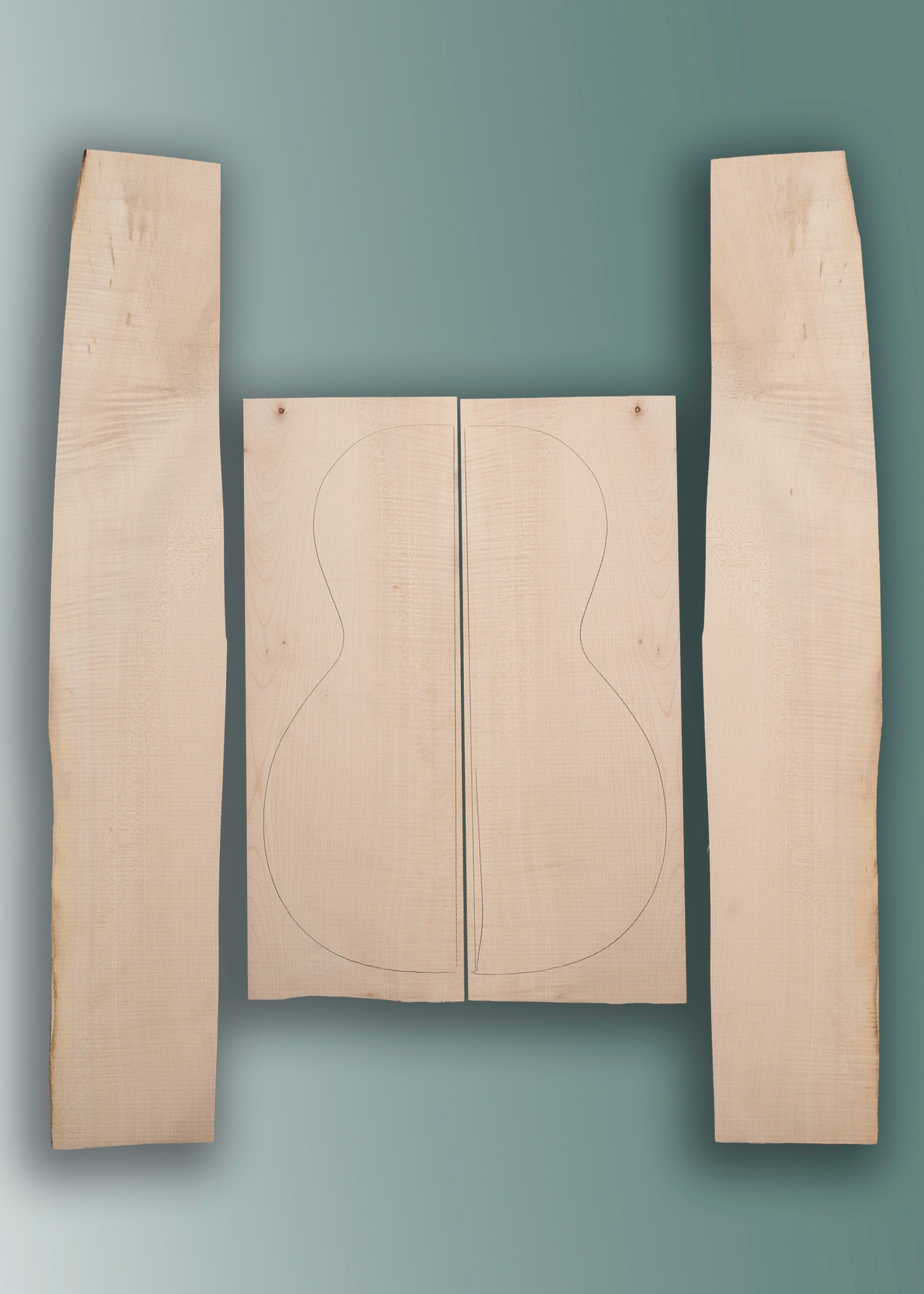 Figured Eastern Sugar Maple Acoustic Guitar Back and Sides Set 11