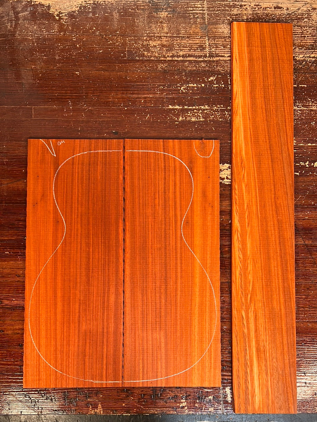 Padauk Acoustic Guitar Back and Sides Set 6 - Euphonon Collection