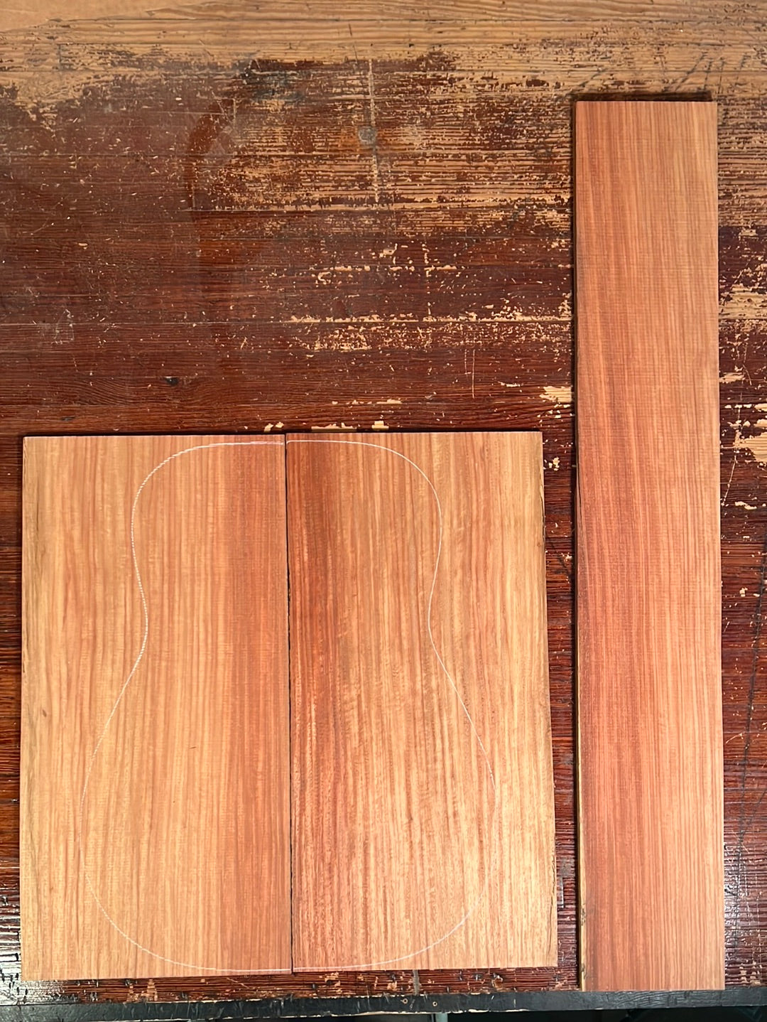 Andaman Padauk Acoustic Guitar Back and Sides Set 4