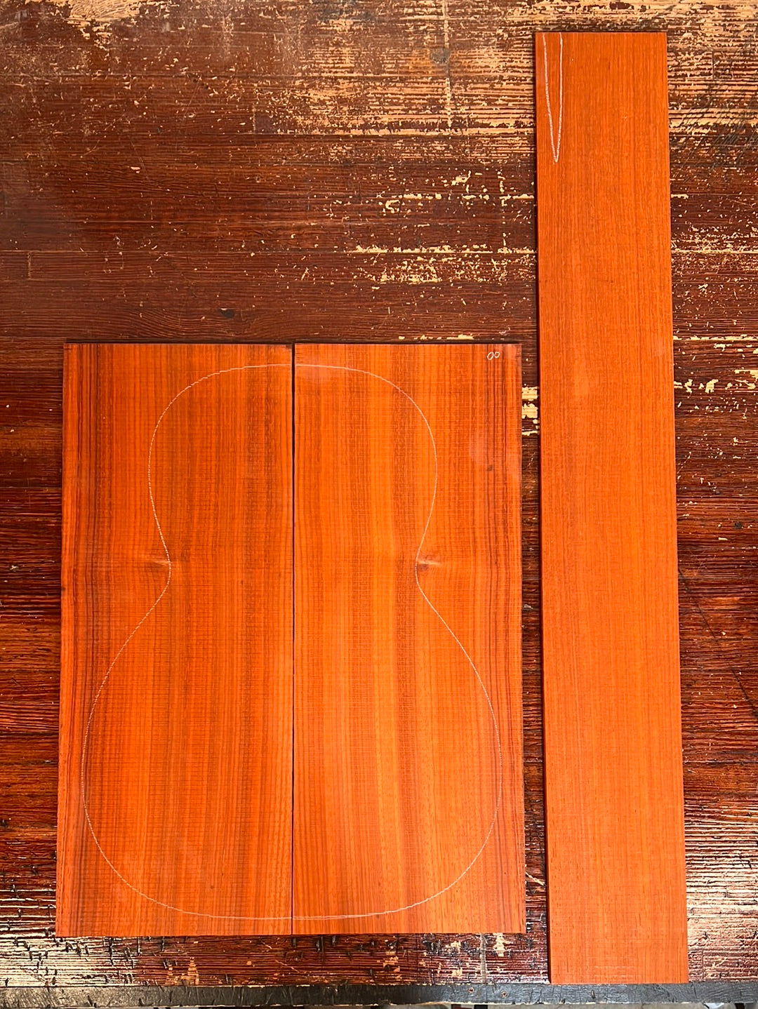 Padauk Acoustic Guitar Back and Sides Set 9 - Euphonon Collection