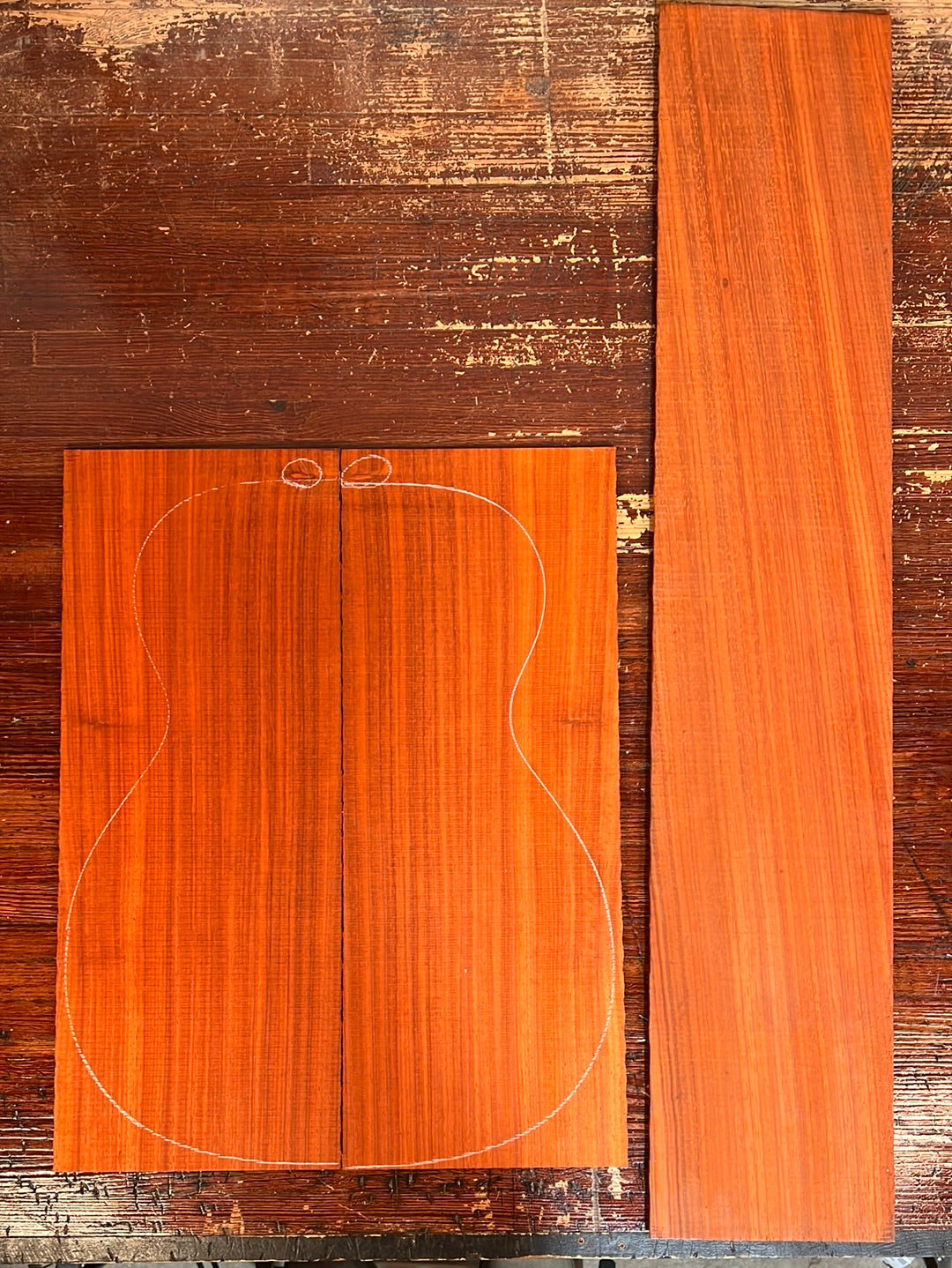 Padauk Acoustic Guitar Back and Sides Set 8 - Euphonon Collection
