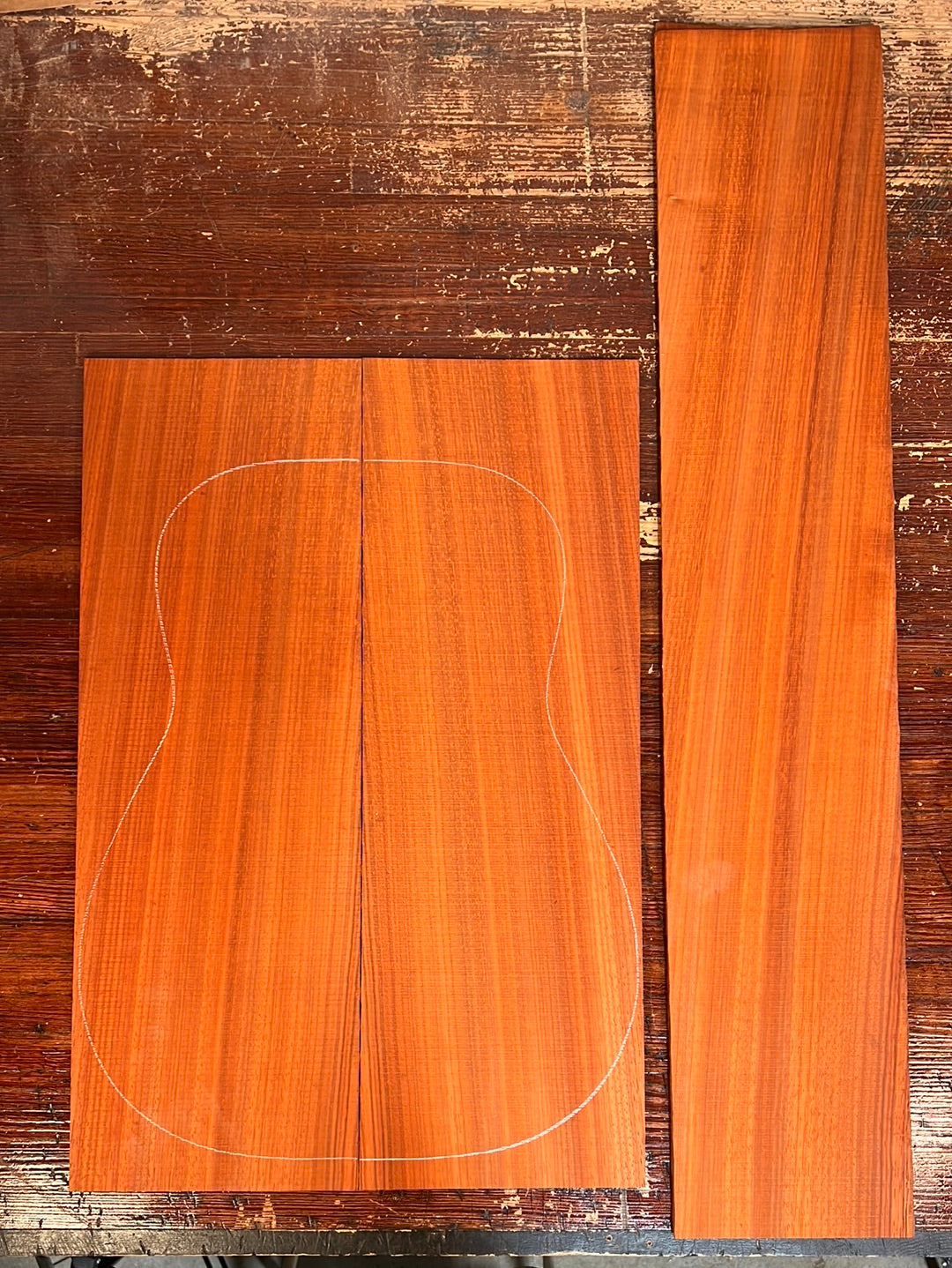 Padauk Acoustic Guitar Back and Sides Set 5 - Euphonon Collection