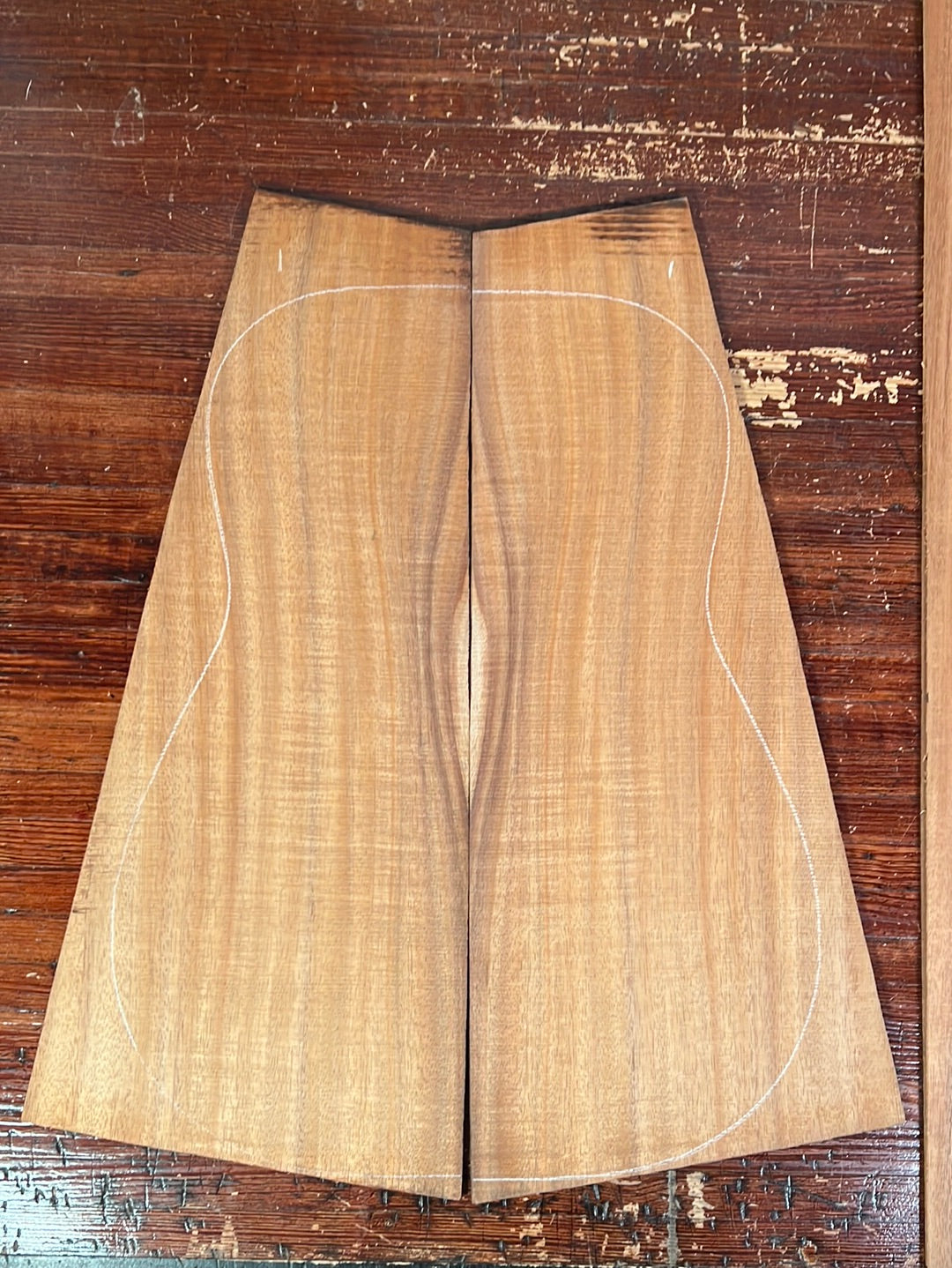 Curly Koa Acoustic Guitar Top, Back and Sides Set 9