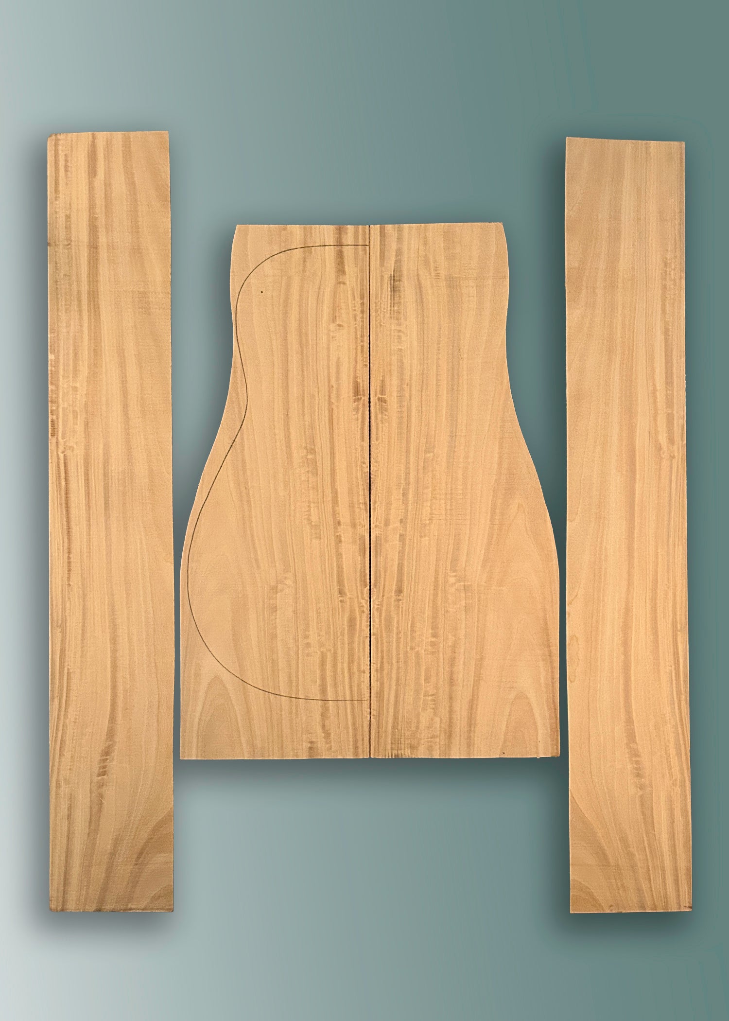 Satin Wood Acoustic Guitar Back and Sides Set 1