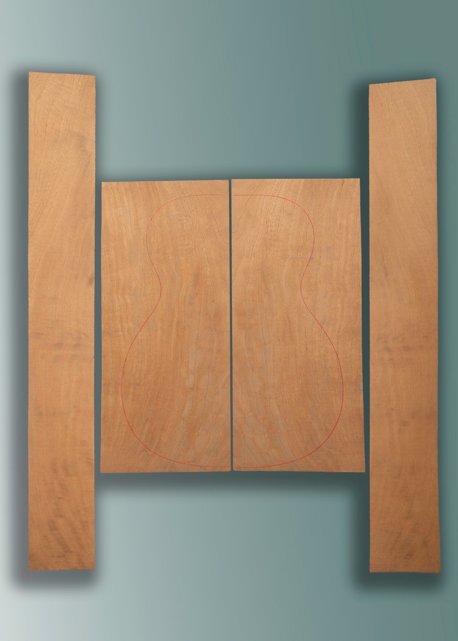 Figured Spanish Cedar Acoustic Guitar Back and Sides Set 02- EUPHONON