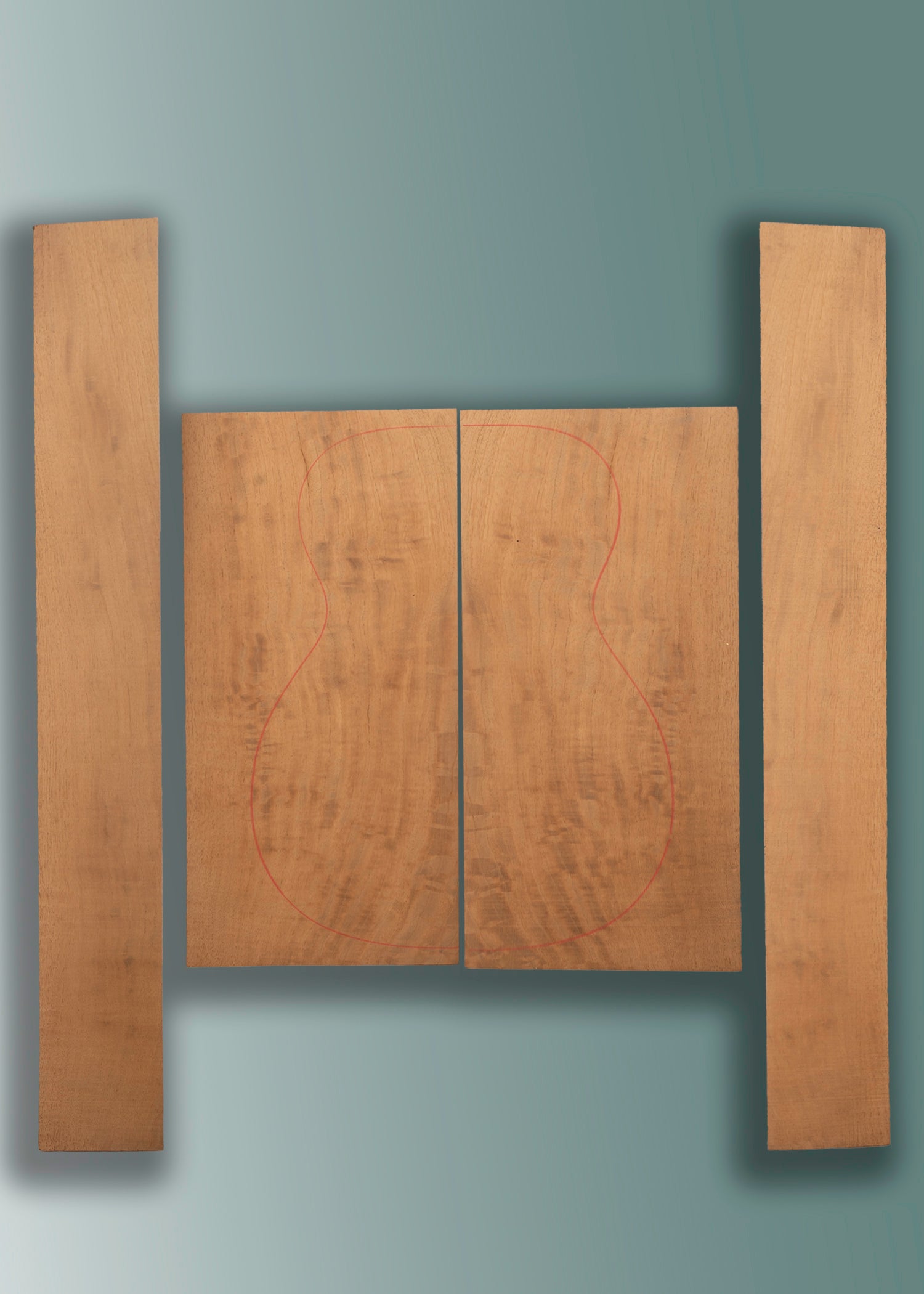 Figured Spanish Cedar Acoustic Guitar Back and Sides Set 03 - EUPHONON