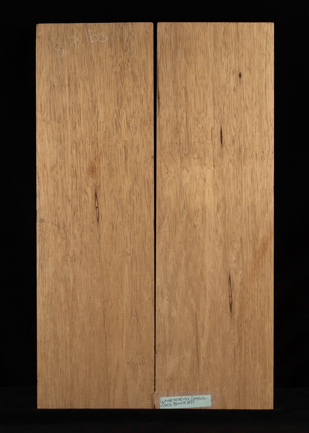 White Limba 2-Piece Electric Guitar Body Blank 71