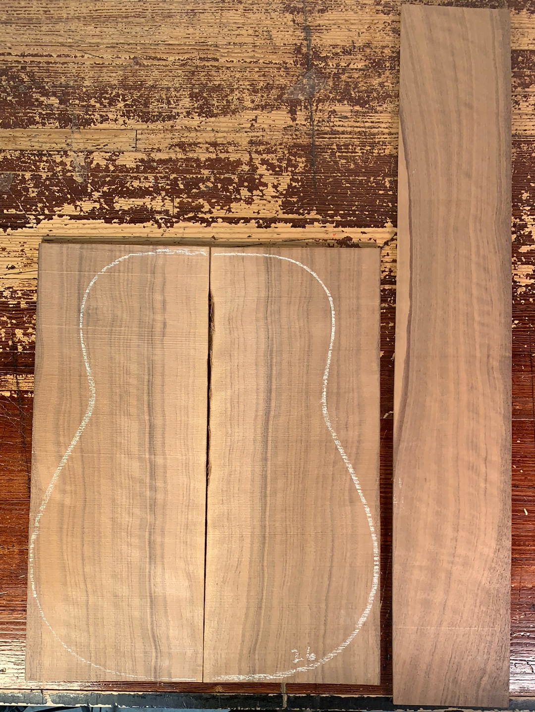Black Walnut Acoustic Guitar Back and Sides Set 26