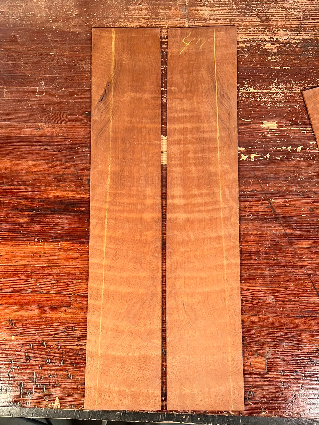 "The Tree" Quilted Mahogany Acoustic Guitar Back and Sides Set OM1