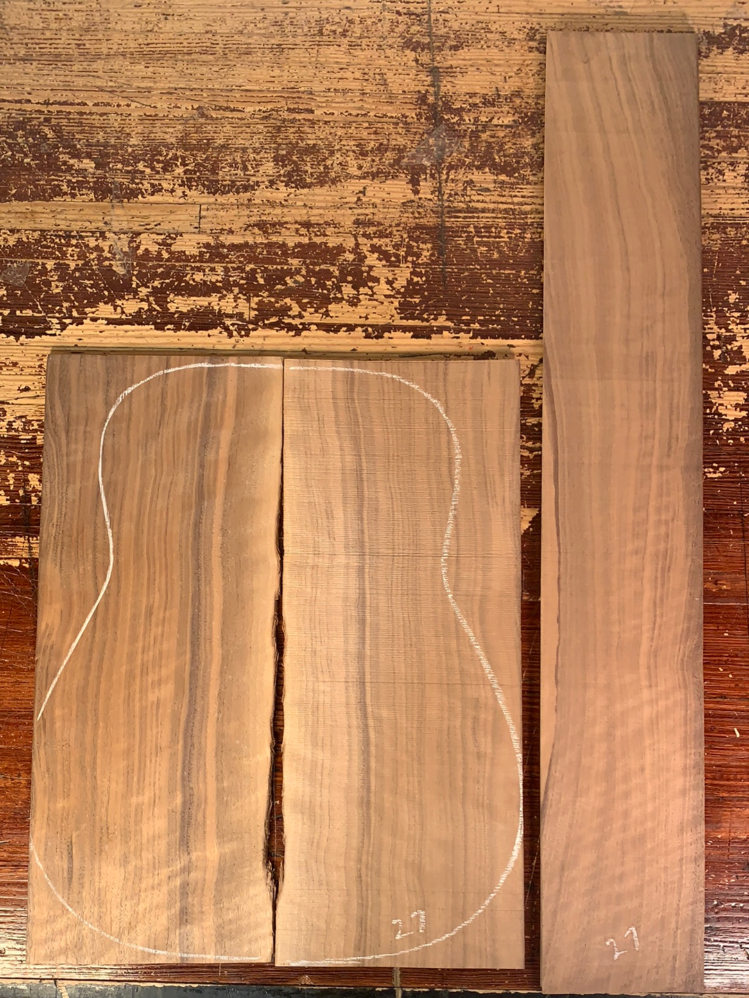 【Walnut】& MEISTER SHEET HI-BACK SET Black Walnut Acoustic Guitar Back and Sides Set 27 – Allied Lutherie
