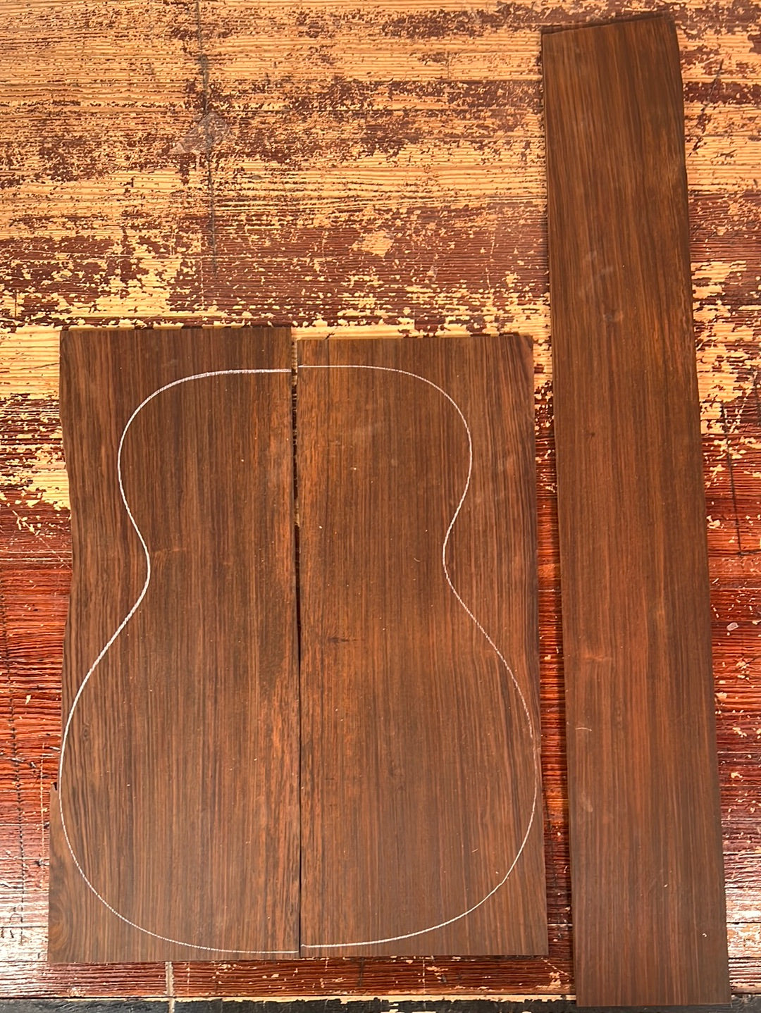 Cocobolo Acoustic Guitar Back and Sides Set 002