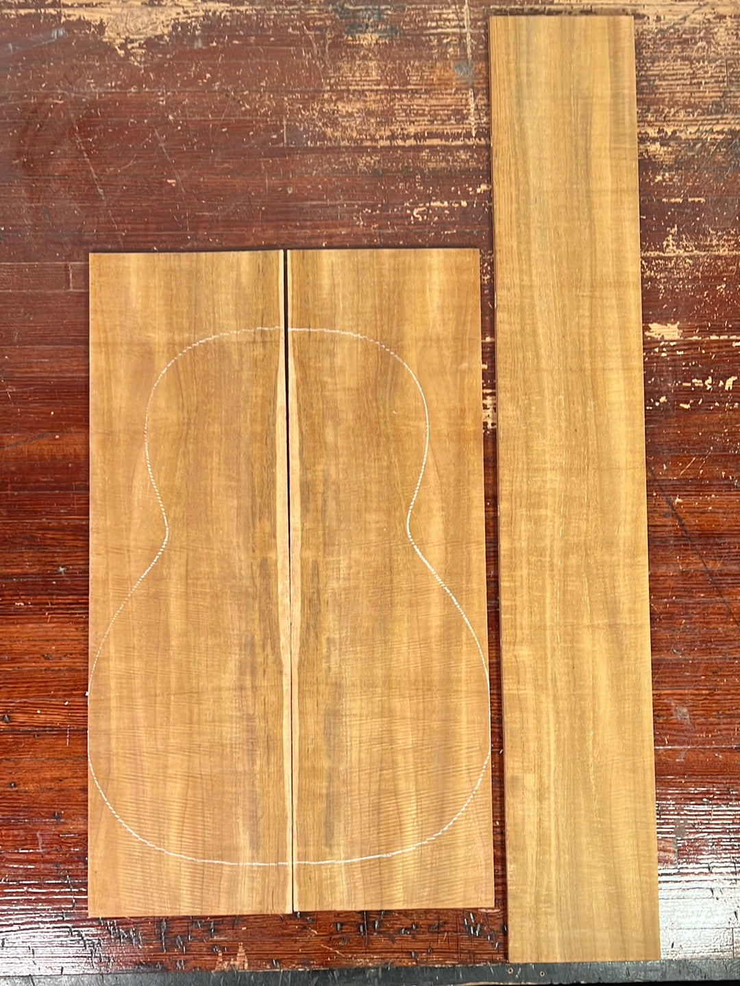 Acacia Wood Acoustic Guitar Back and Sides Set