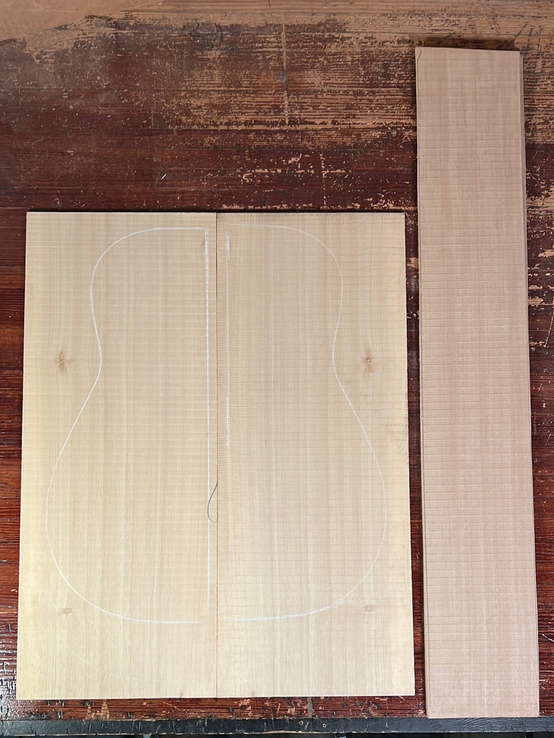 Avodire (Blonde Mahogany) Acoustic Guitar Back and Sides Set 8