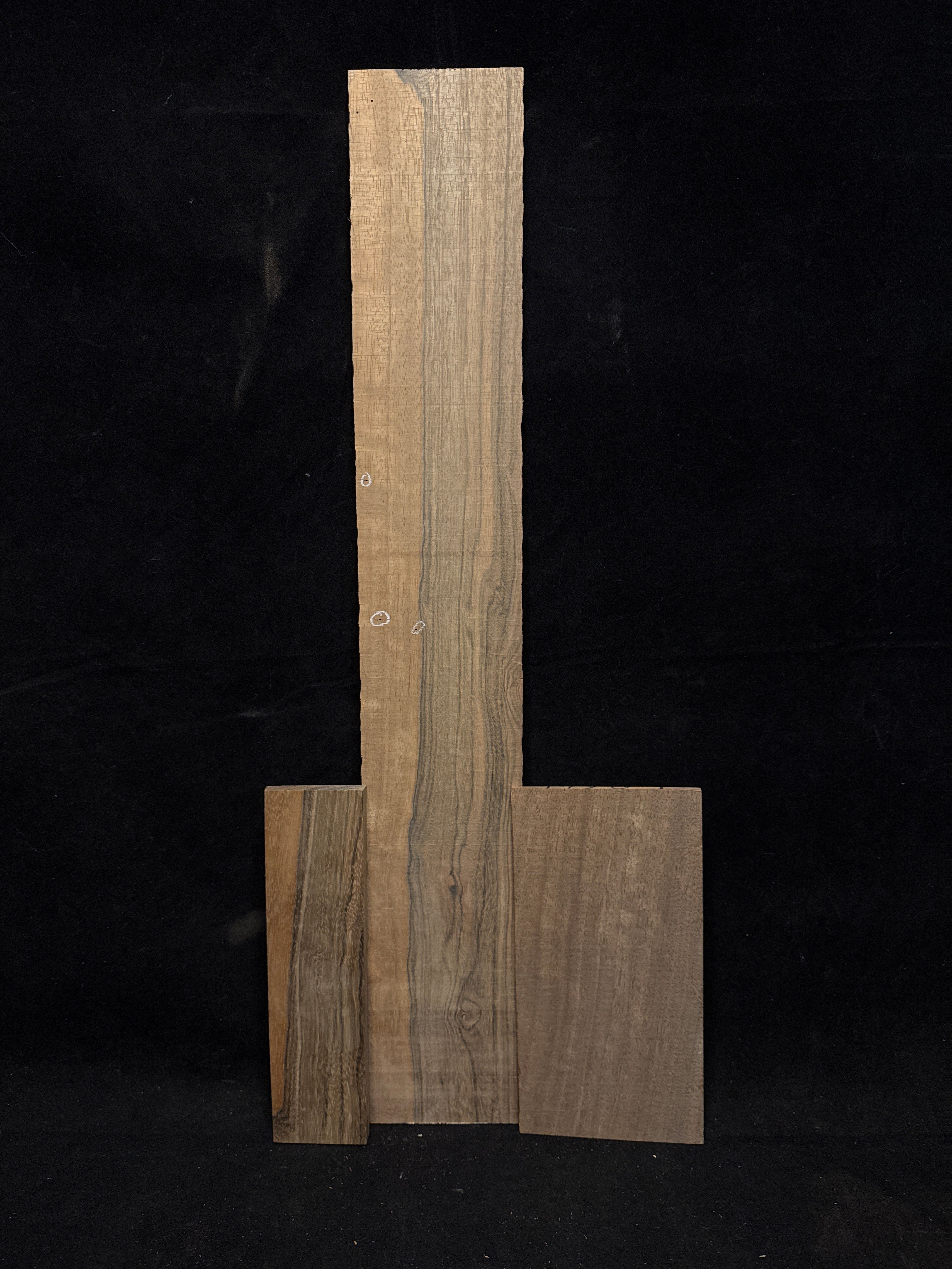 Walnut Acoustic Guitar Fingerboard, Headplate & Bridge Bundle 03