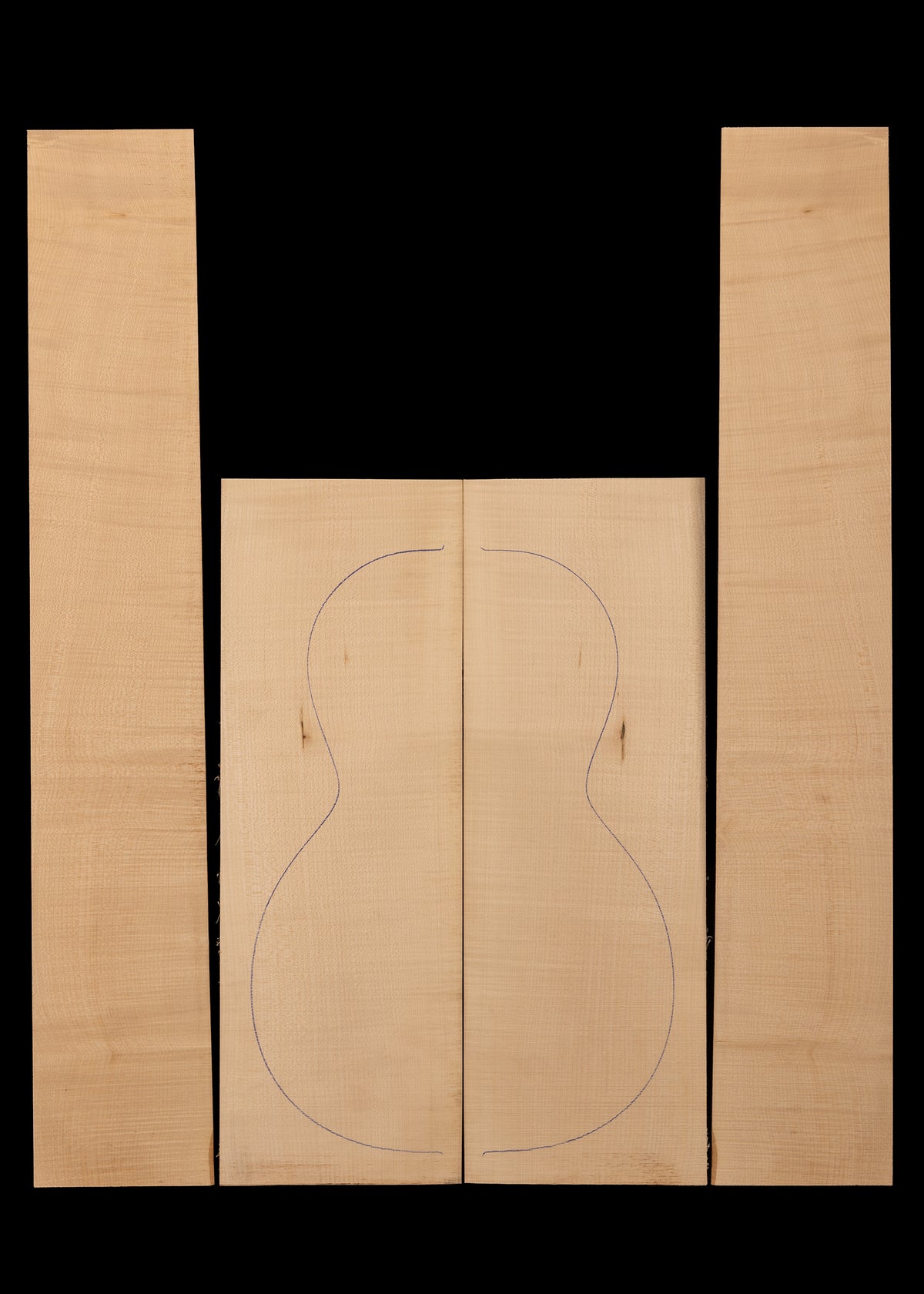 Flamed Croatian Sycamore Acoustic Guitar Back and Sides Set 08
