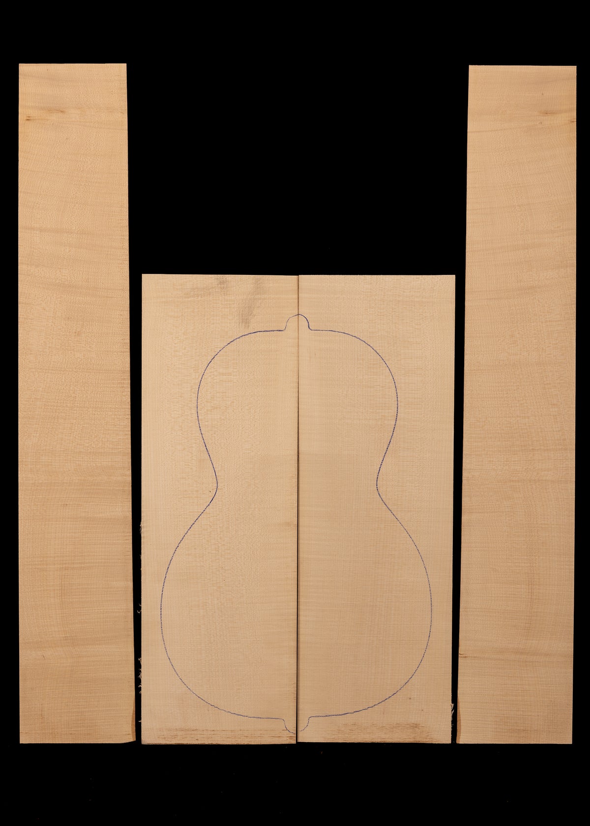 Flamed Croatian Sycamore Acoustic Guitar Back and Sides Set 09