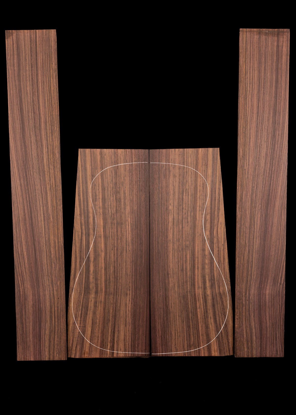 Indian Rosewood Acoustic Guitar Back and Sides Set 133