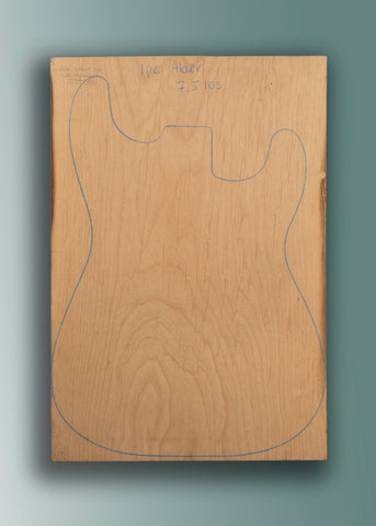 Alder 1-Piece Electric Guitar Body Blank 01