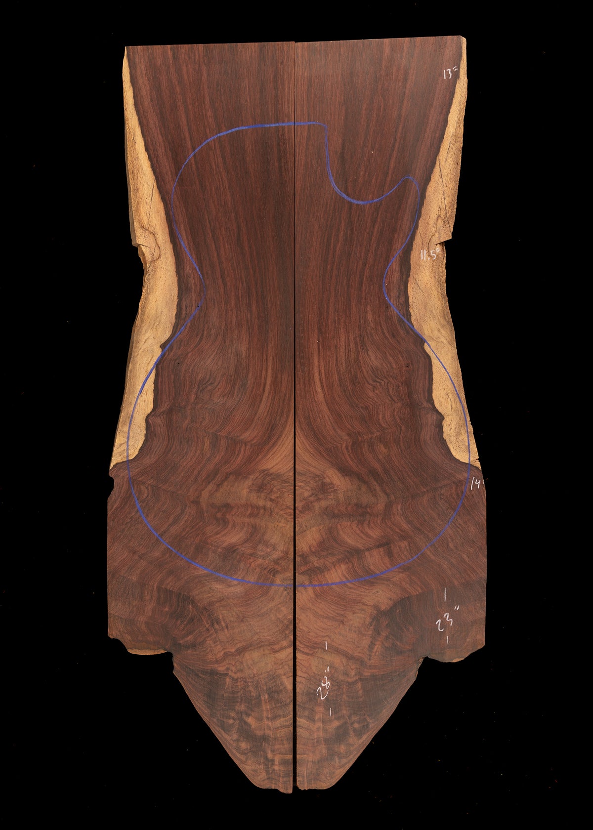 Cocobolo Bass/Electric Guitar Drop Top 45