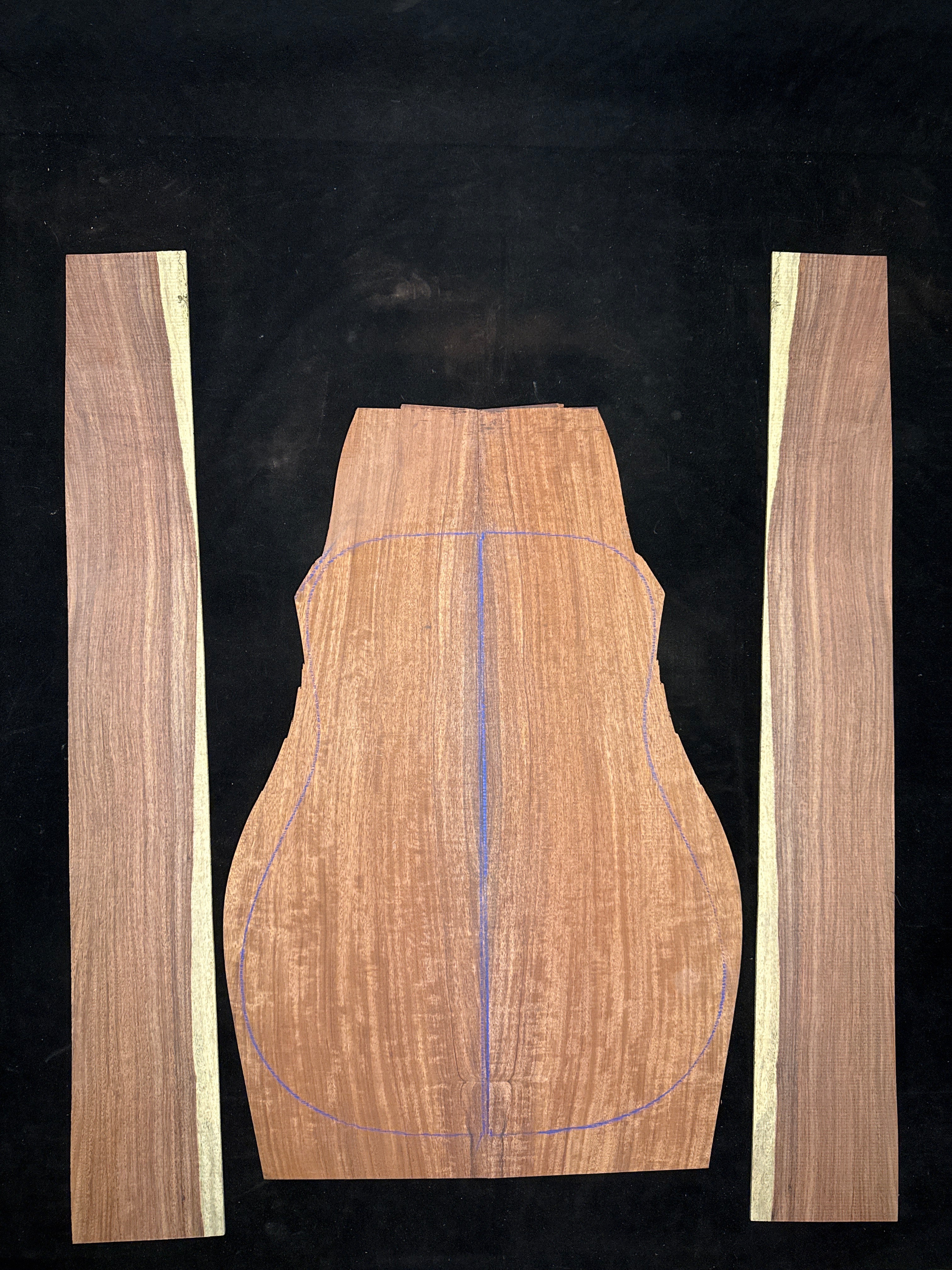 Figured Granadillo Acoustic Guitar Back and Sides Set 08