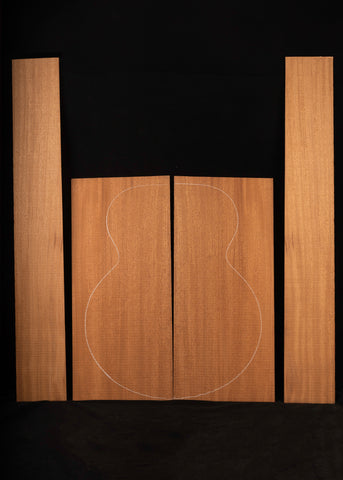 South American Mahogany Acoustic Guitar Back and Sides Set 27