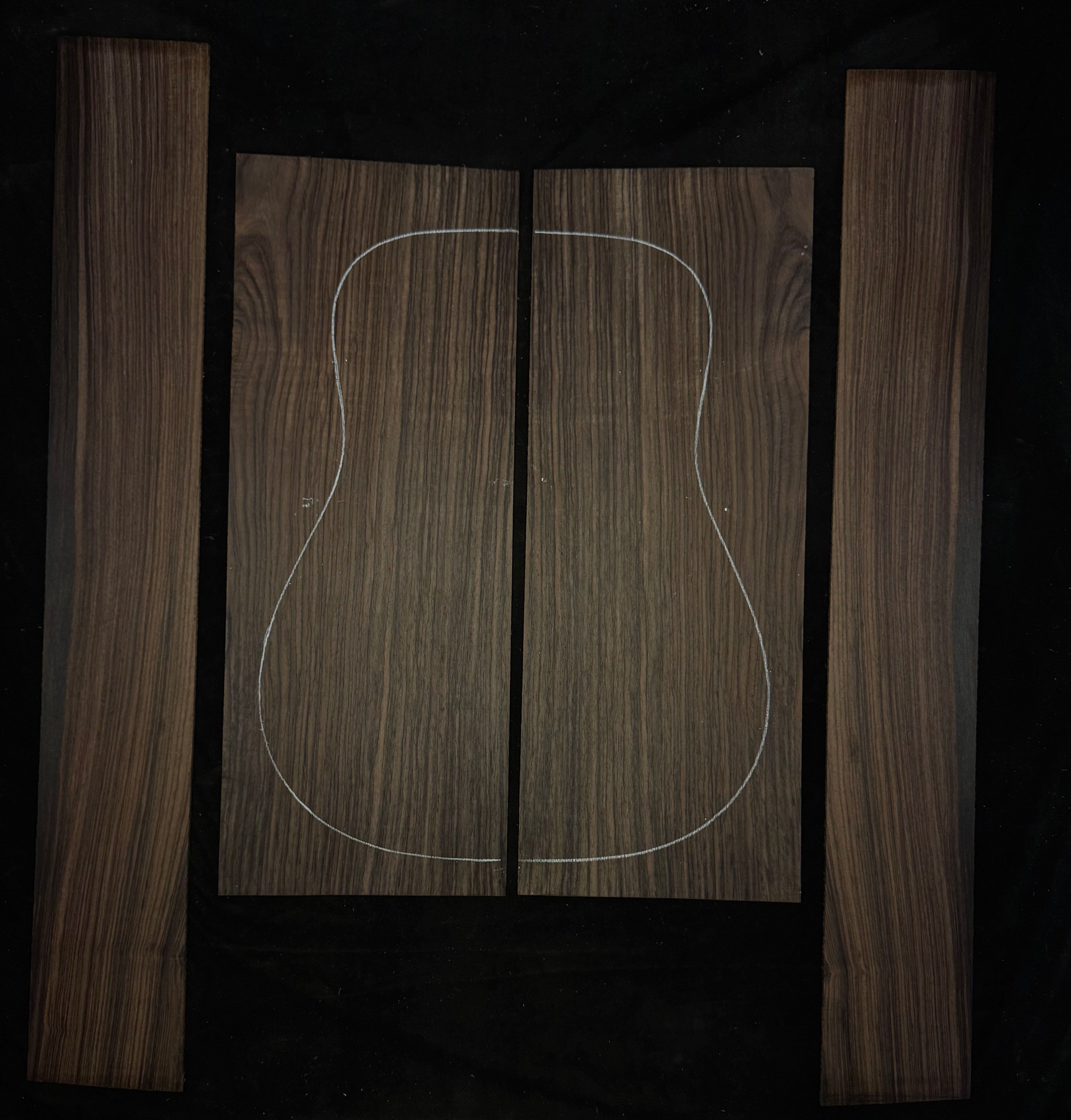 Indian Rosewood Acoustic Guitar Back and Sides Set 81
