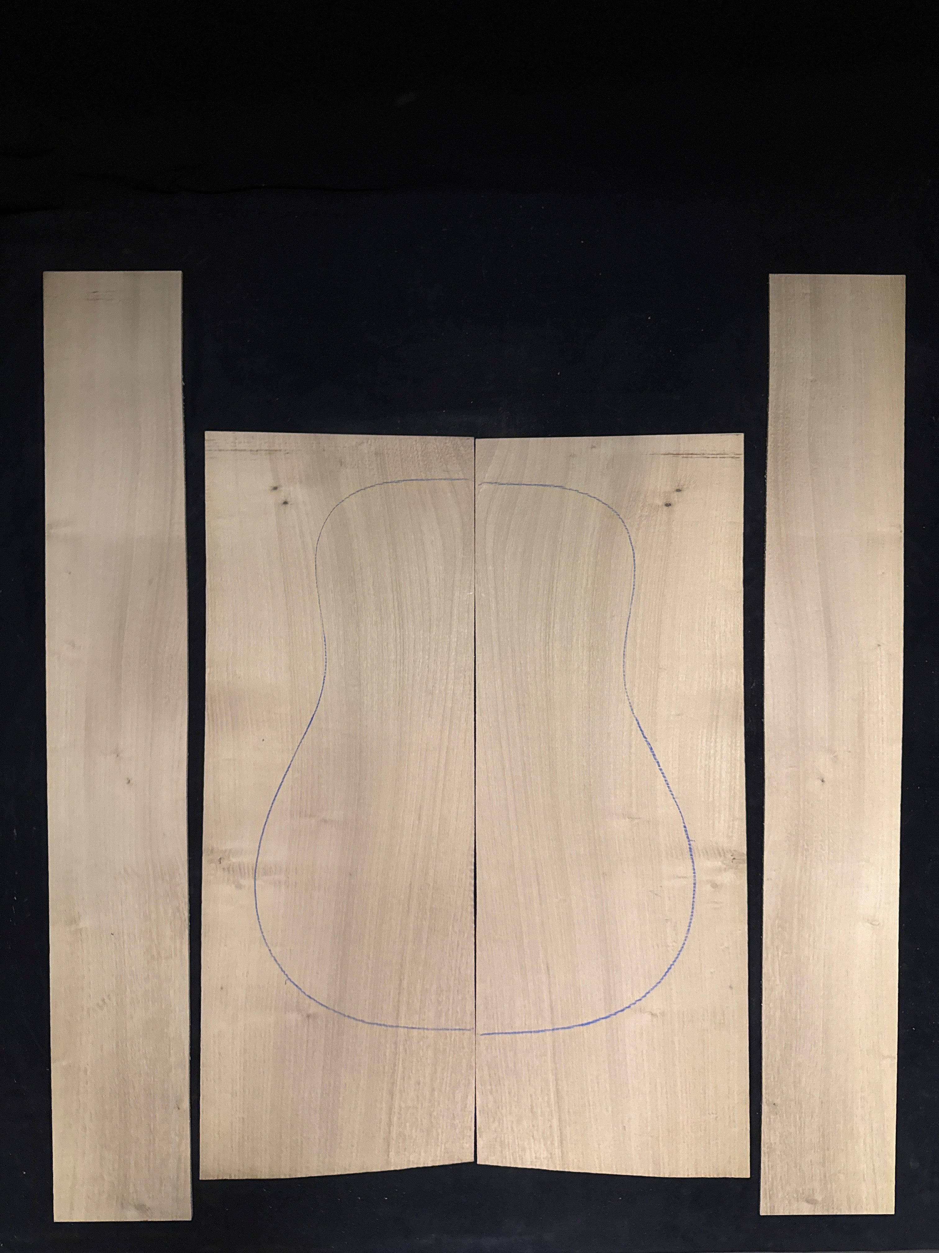 Black Locust Acoustic Guitar Back & Sides Set 10