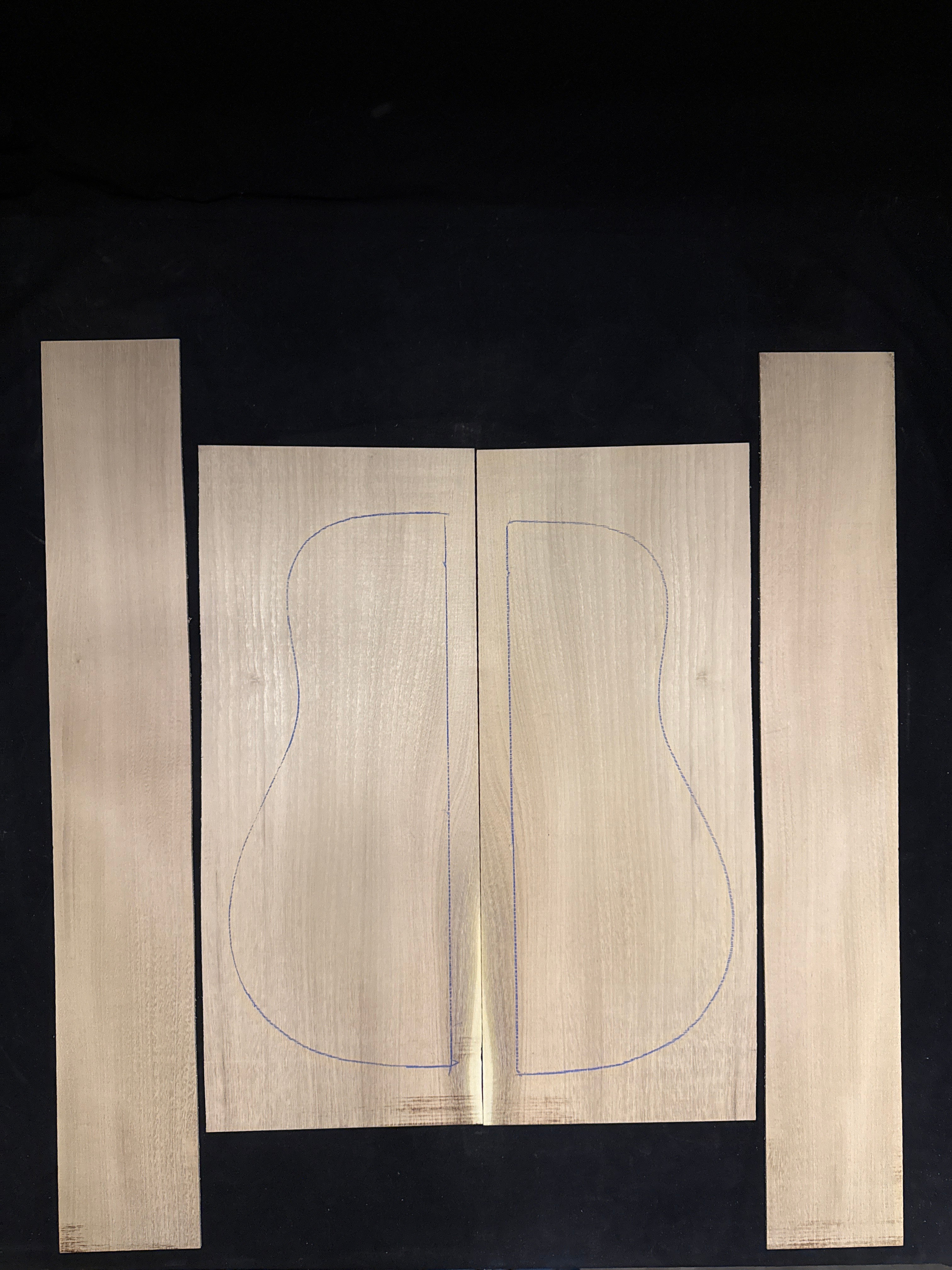 Black Locust Acoustic Guitar Back & Sides Set 25