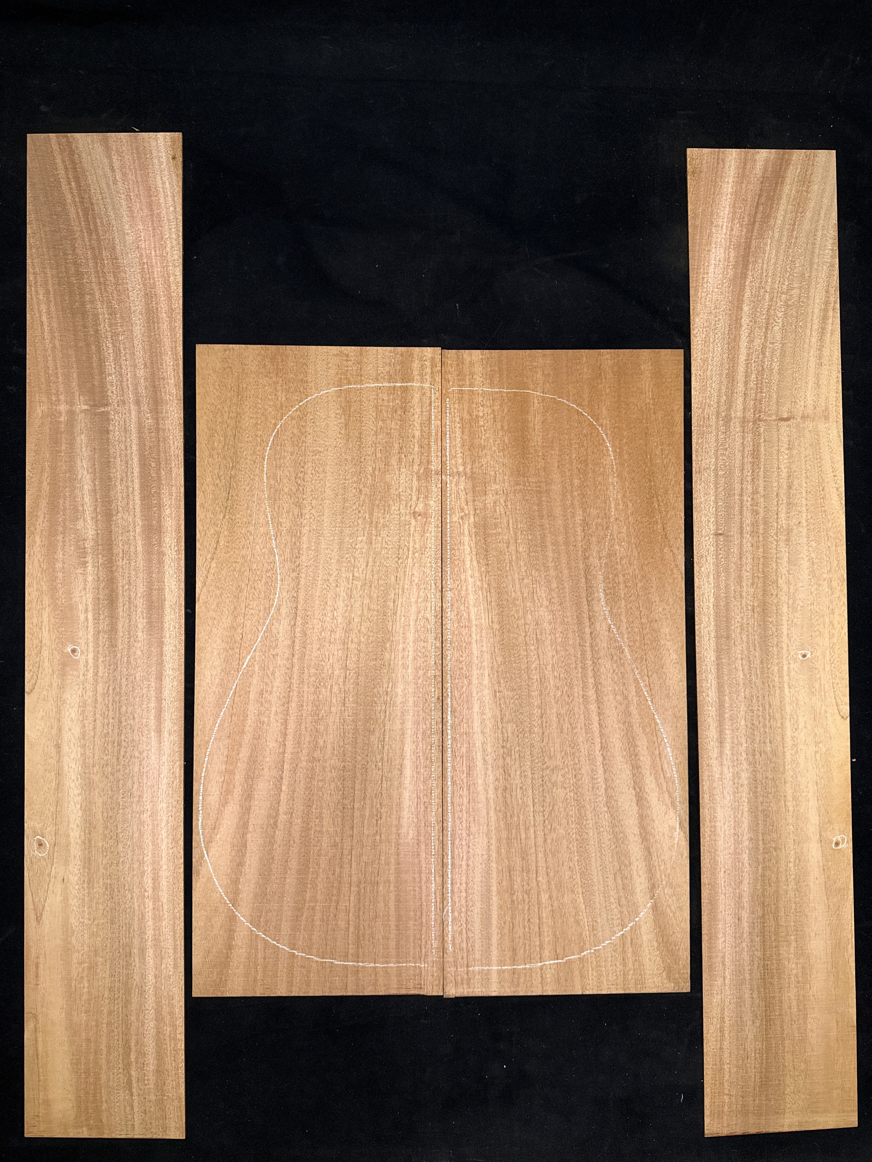 Cuban Mahogany Acoustic Guitar Back & Sides Set 45