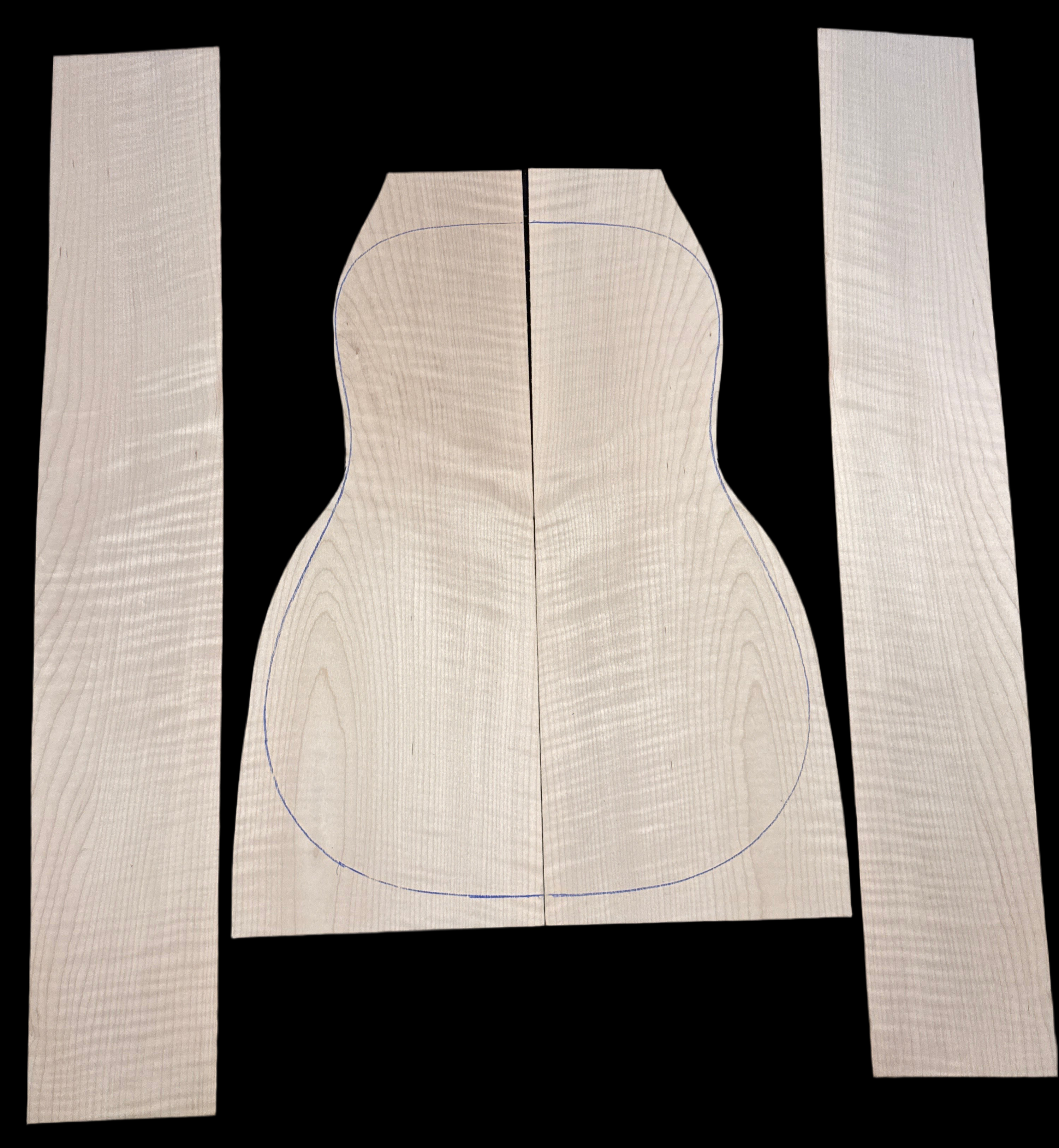 Figured Maple Acoustic Guitar Back and Sides Set 30