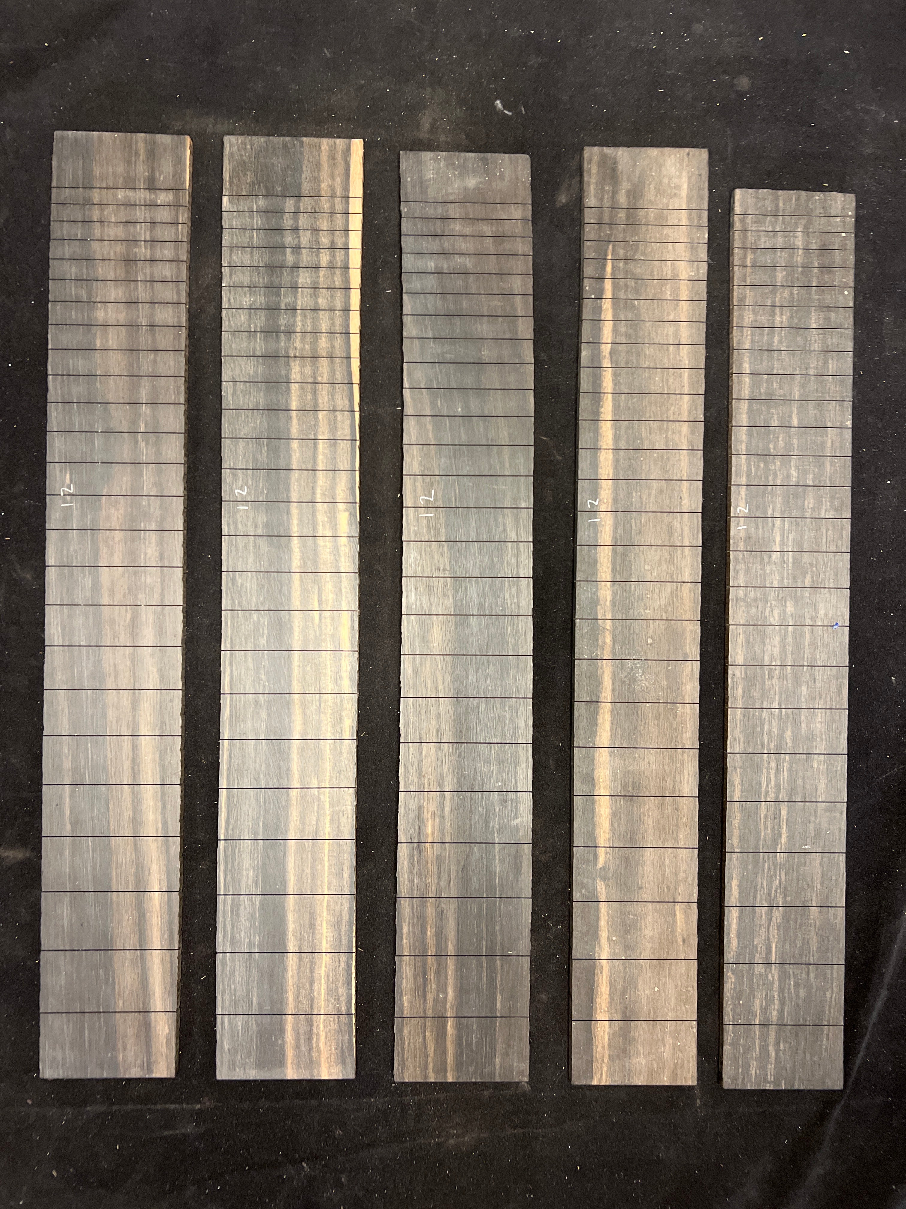 Striped Ebony Slotted Fingerboard Bundle - 25.5" Scale