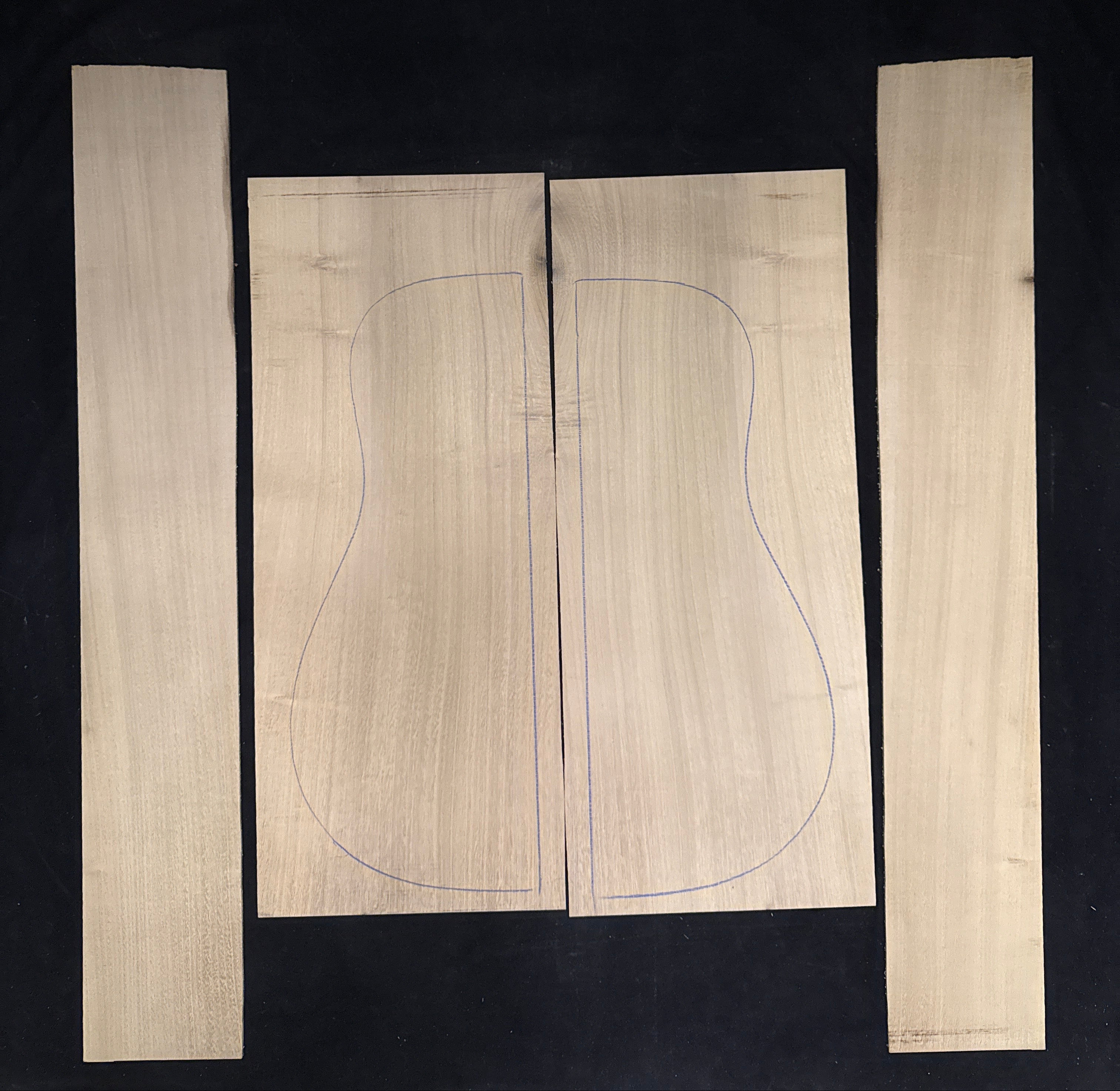 Black Locust Acoustic Guitar Back & Sides Set 27