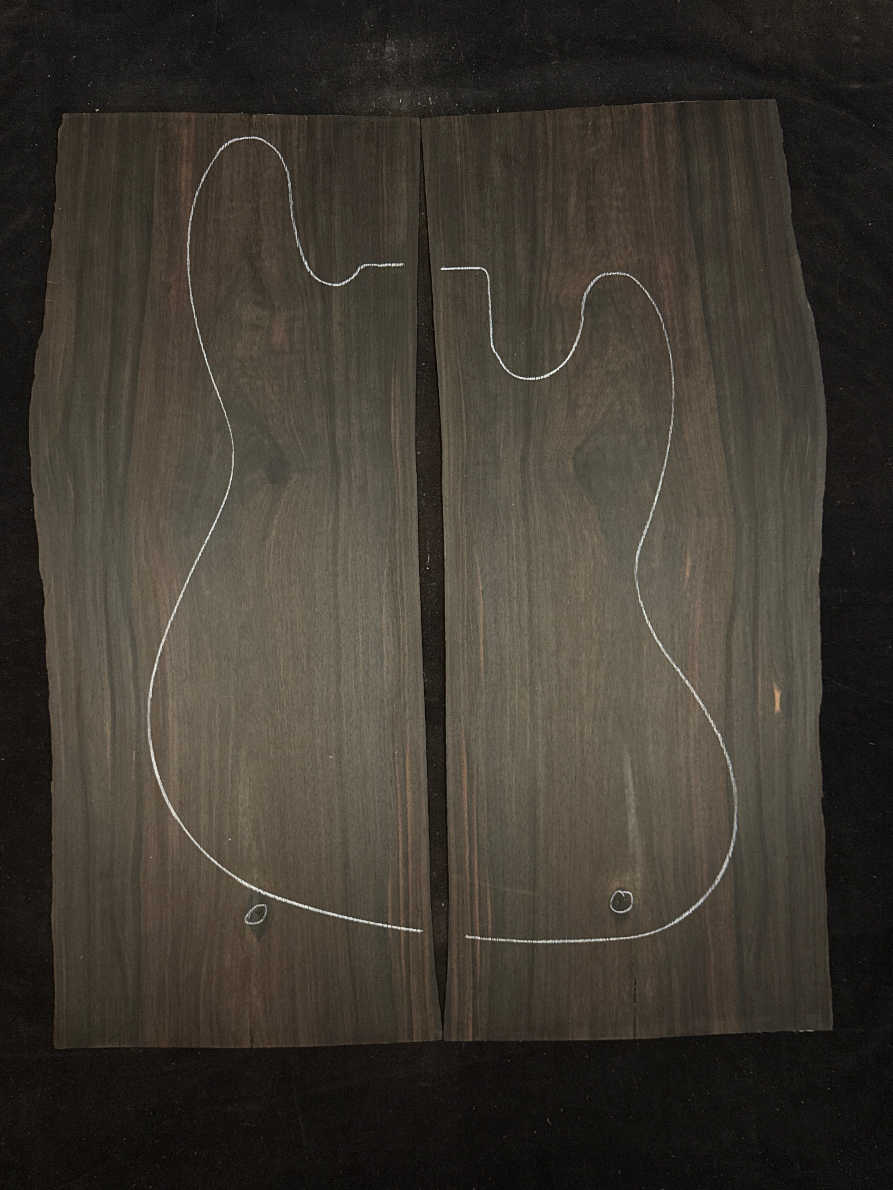 Ebony Electric Guitar/Bass Laminate Top 02