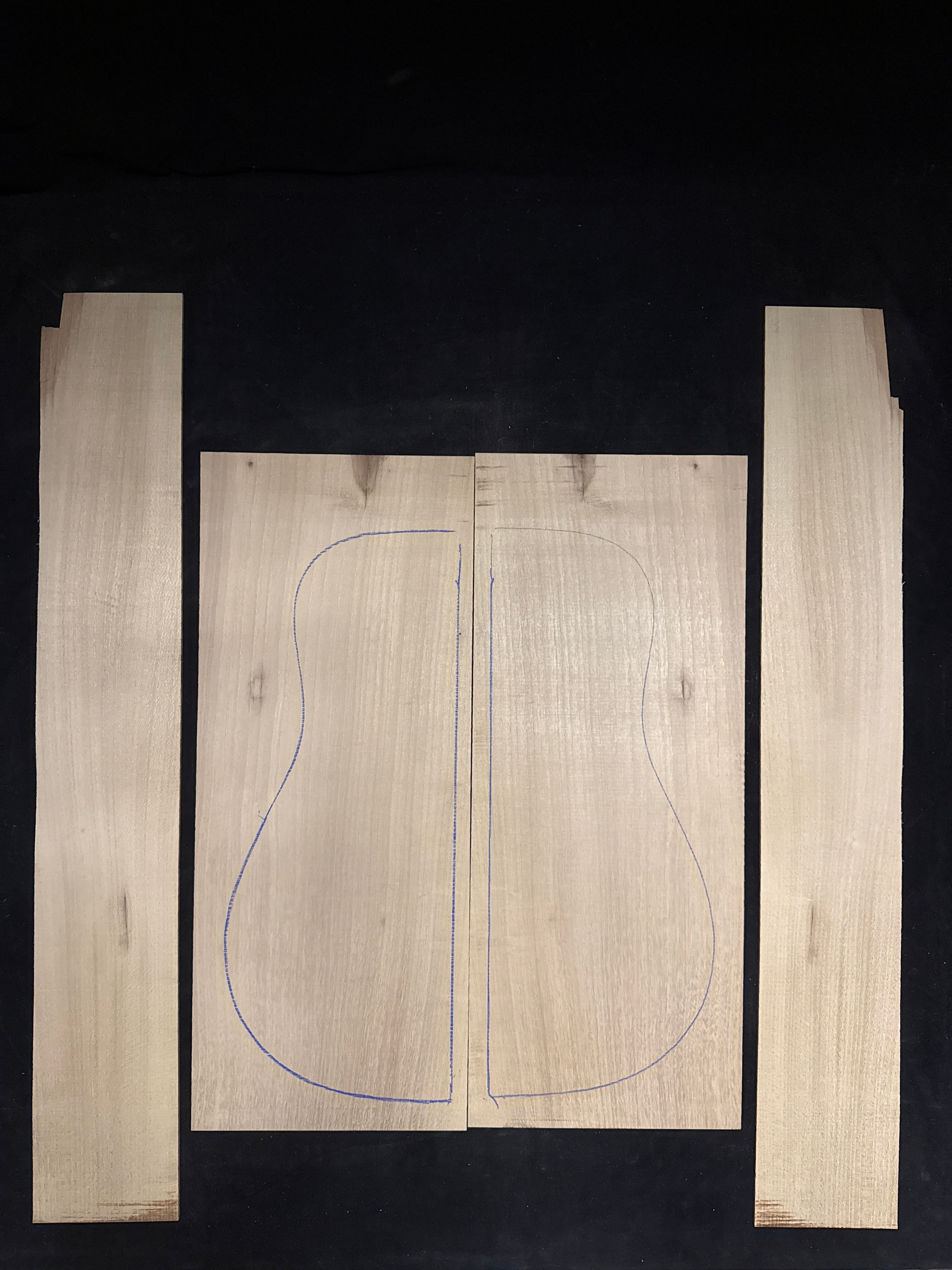 Black Locust Acoustic Guitar Back & Sides Set 09